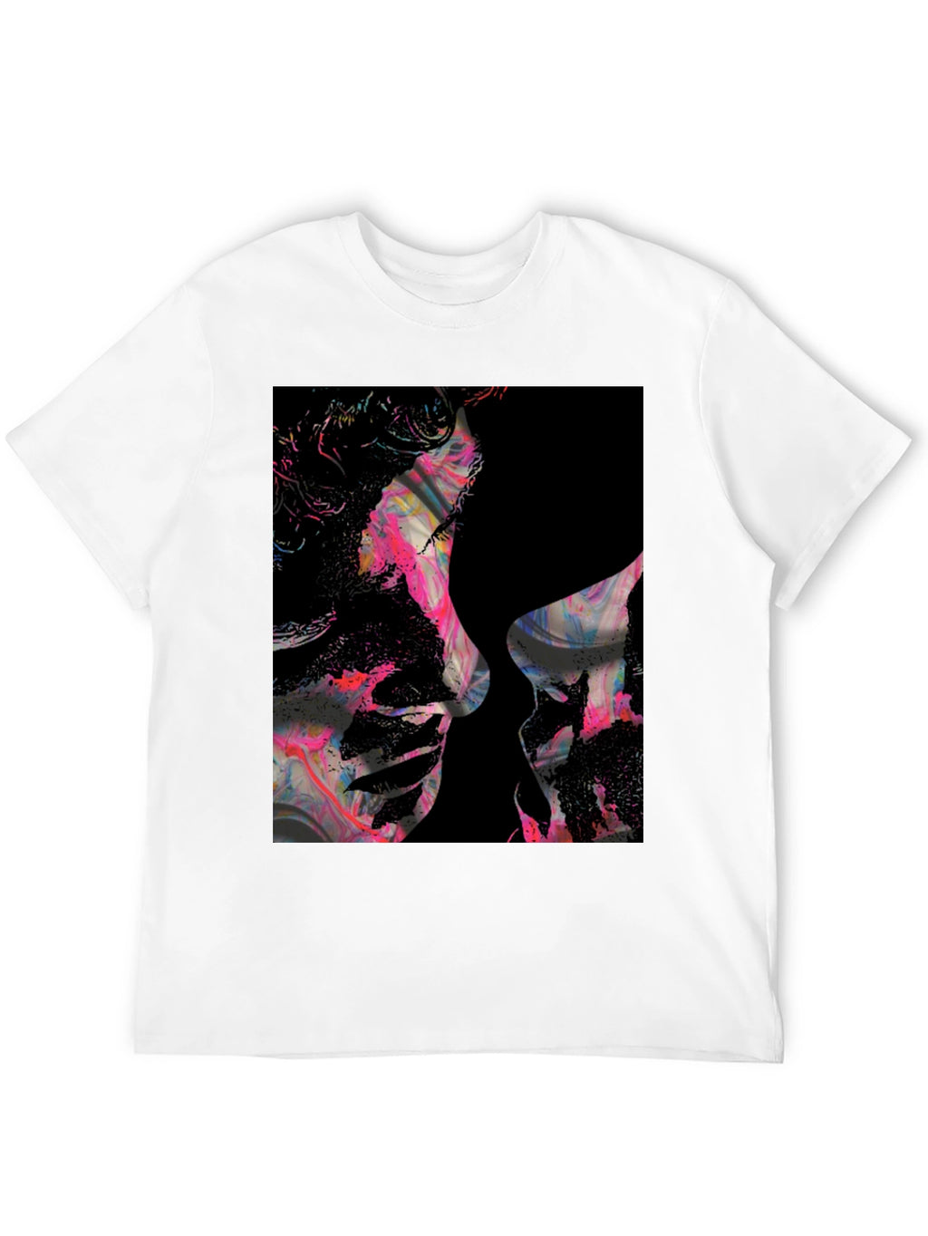 Abstract Kiss Black Graphic Tee