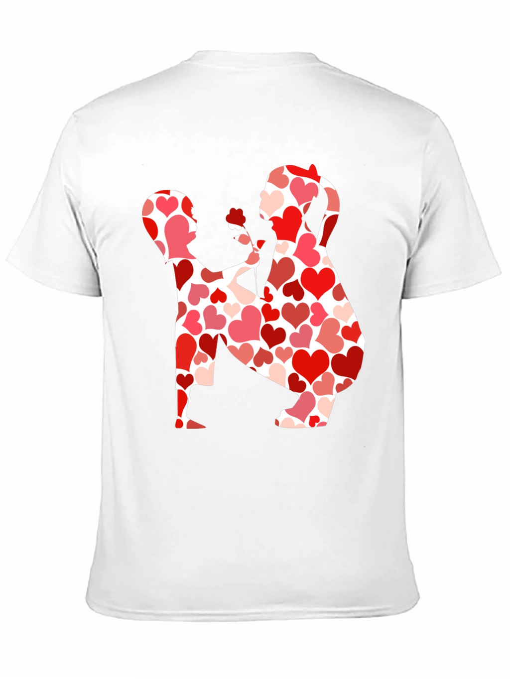 Heart Pattern Valentines Day Couple T-Shirt