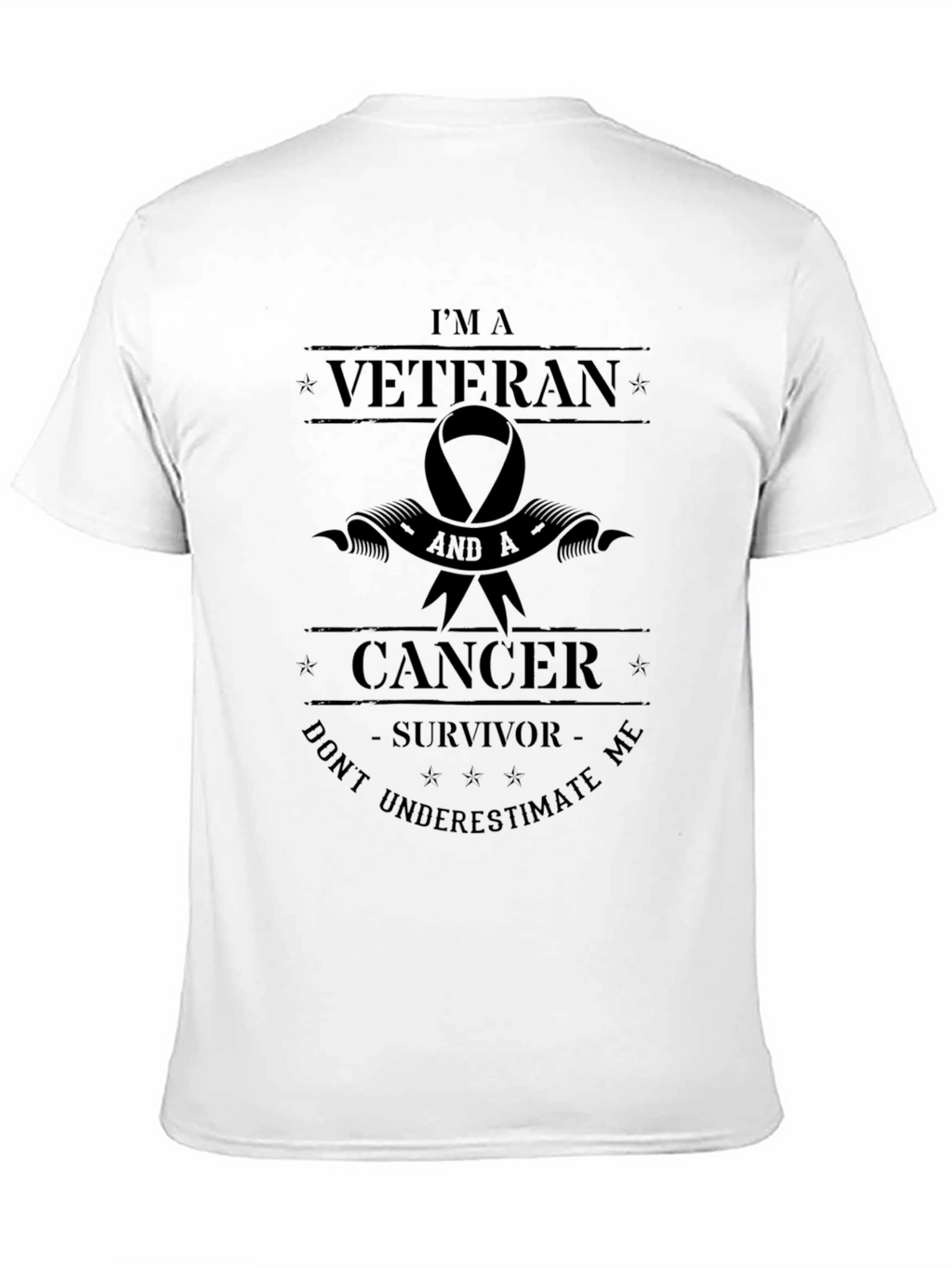 Veteran Cancer Survivor T-Shirt - Dont Underestimate Me