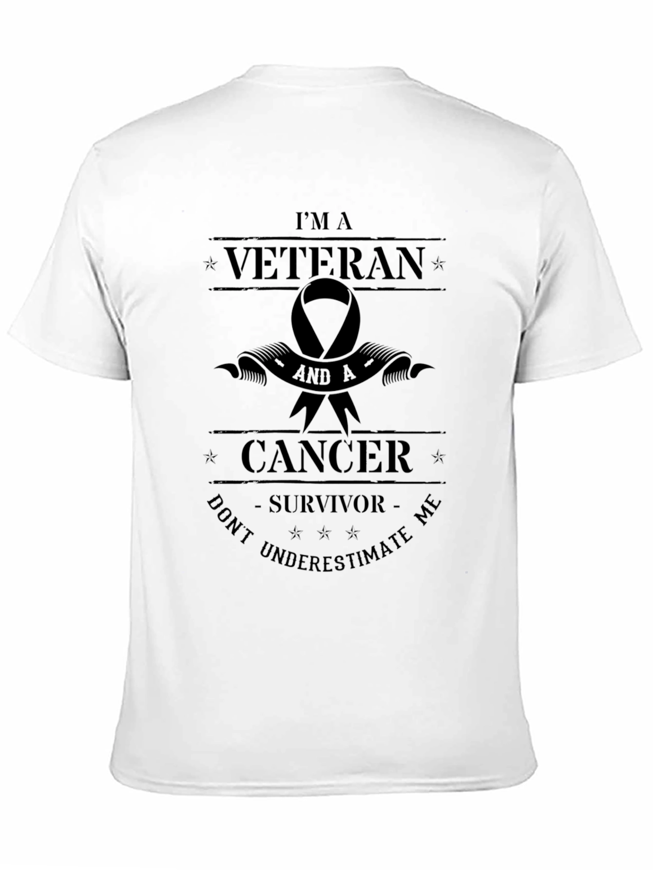 Veteran Cancer Survivor T-Shirt - Dont Underestimate Me