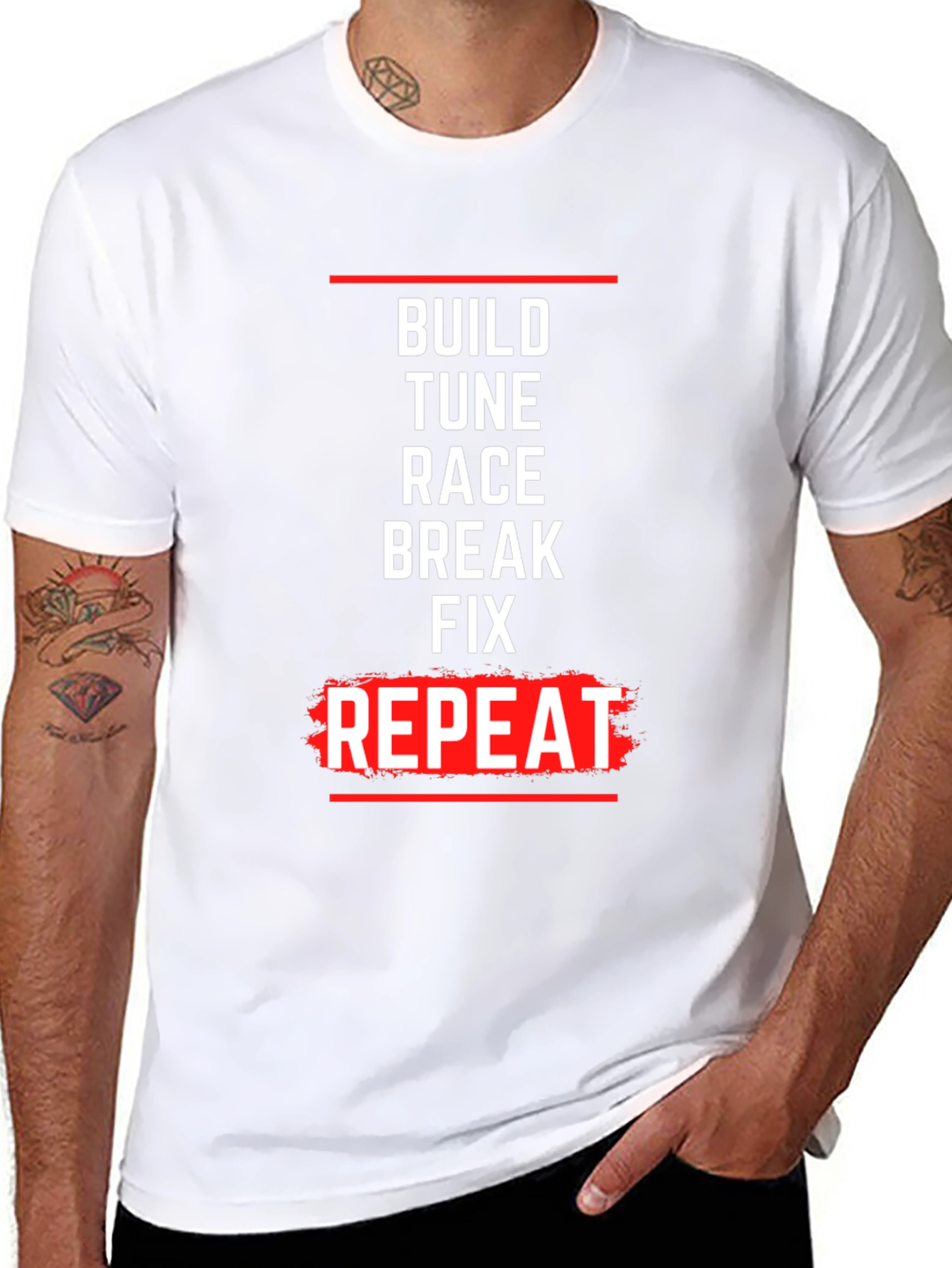 Build Tune Race T-Shirt - Automotive Enthusiast Tee
