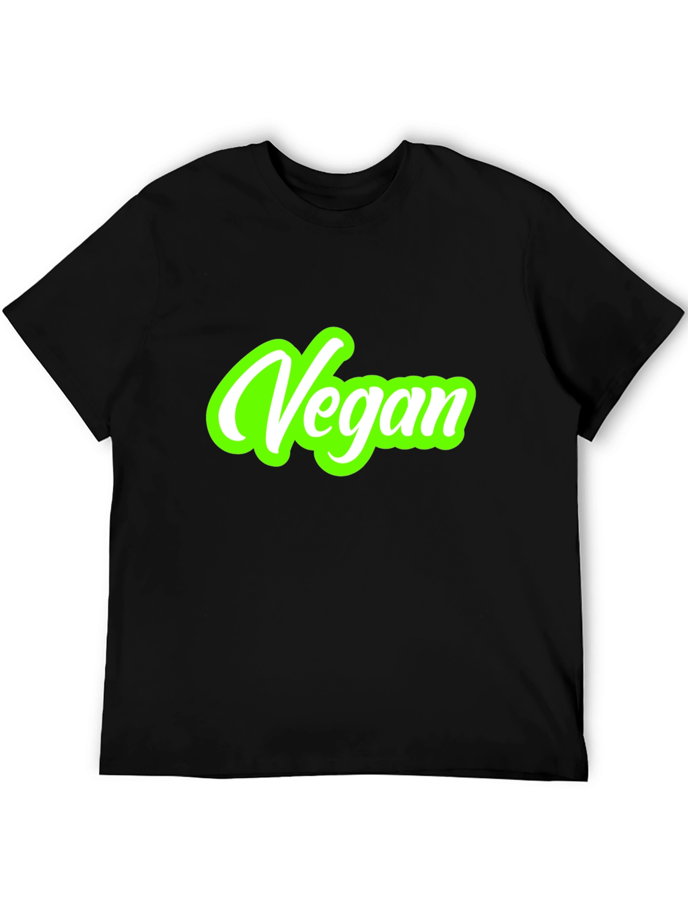 Vegan Graphic Tee - Black Cotton T-Shirt