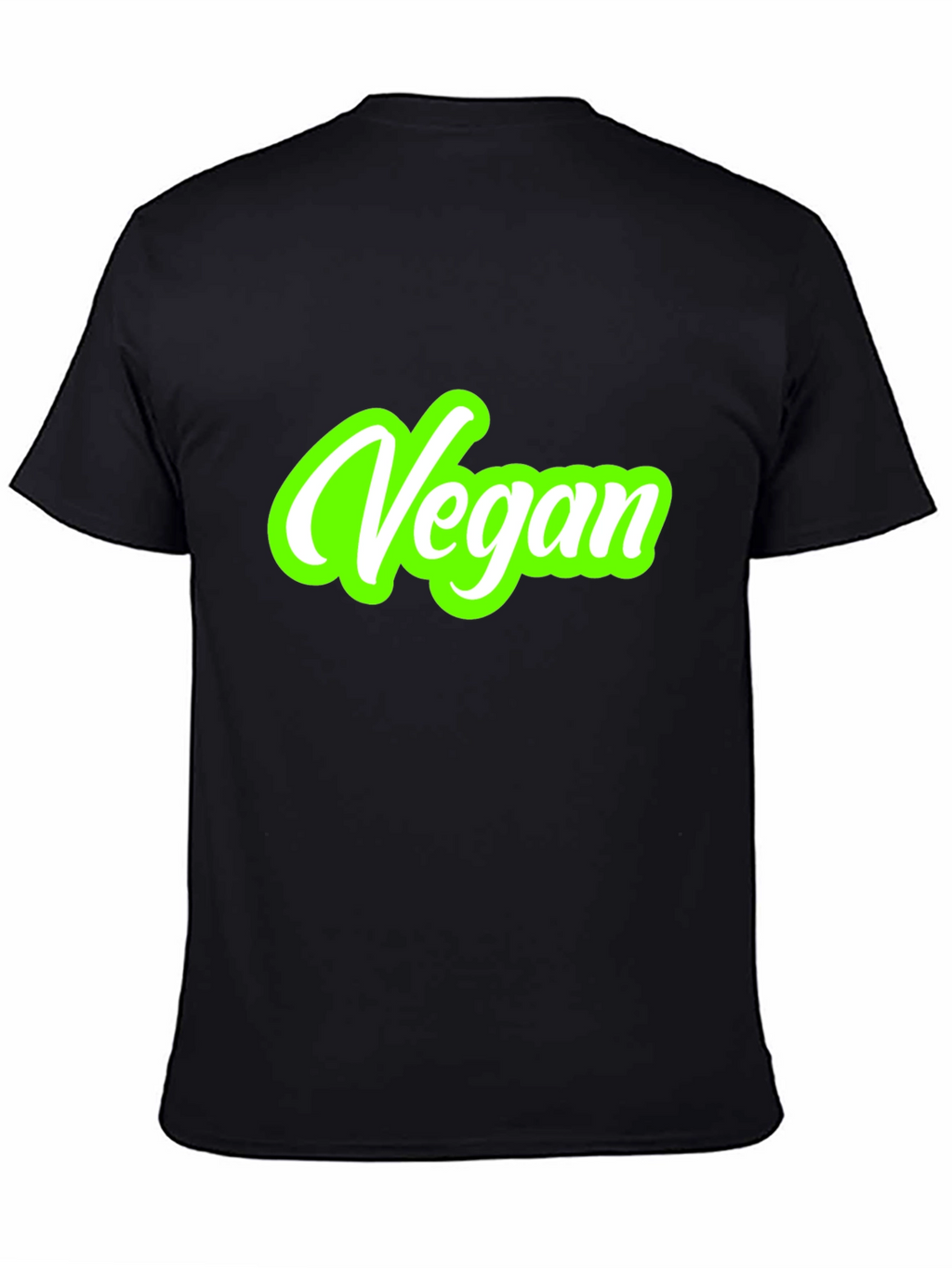 Vegan Graphic Tee - Black Cotton T-Shirt