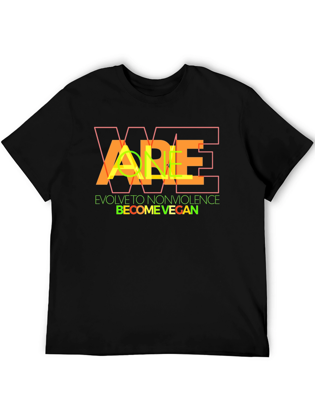 Vegan Lifestyle Graphic Tee - Evolve to Nonviolence