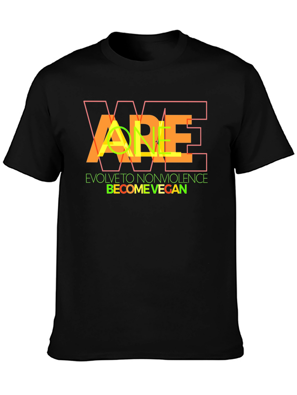 Vegan Lifestyle Graphic Tee - Evolve to Nonviolence
