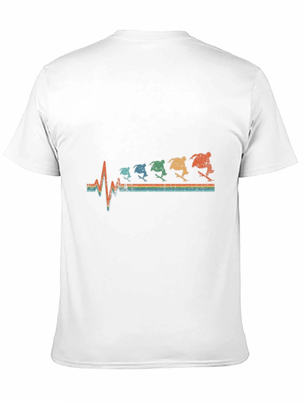 Skateboarding Heartbeat Graphic Tee - Black
