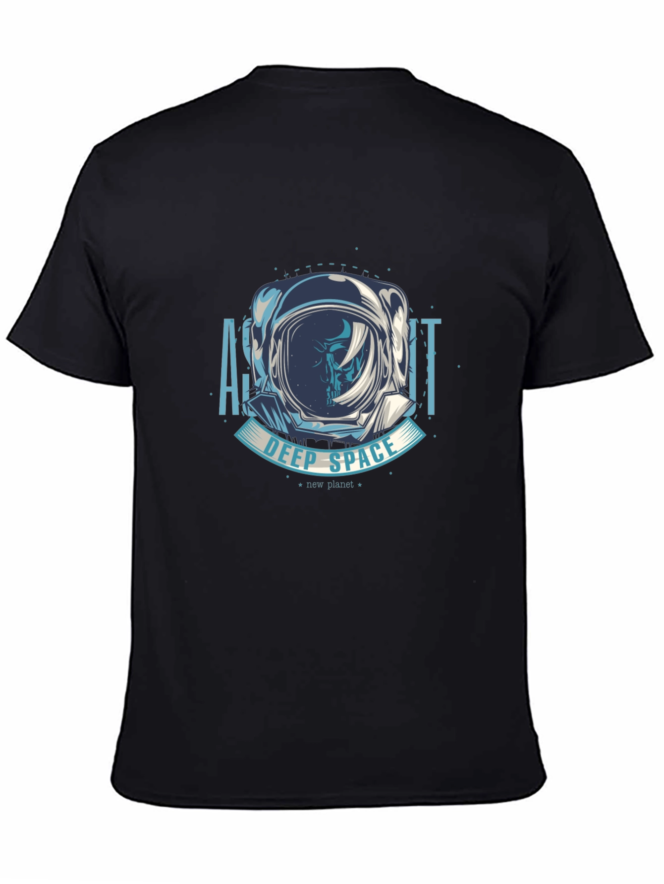 Astronaut Deep Space Graphic T-Shirt - Black