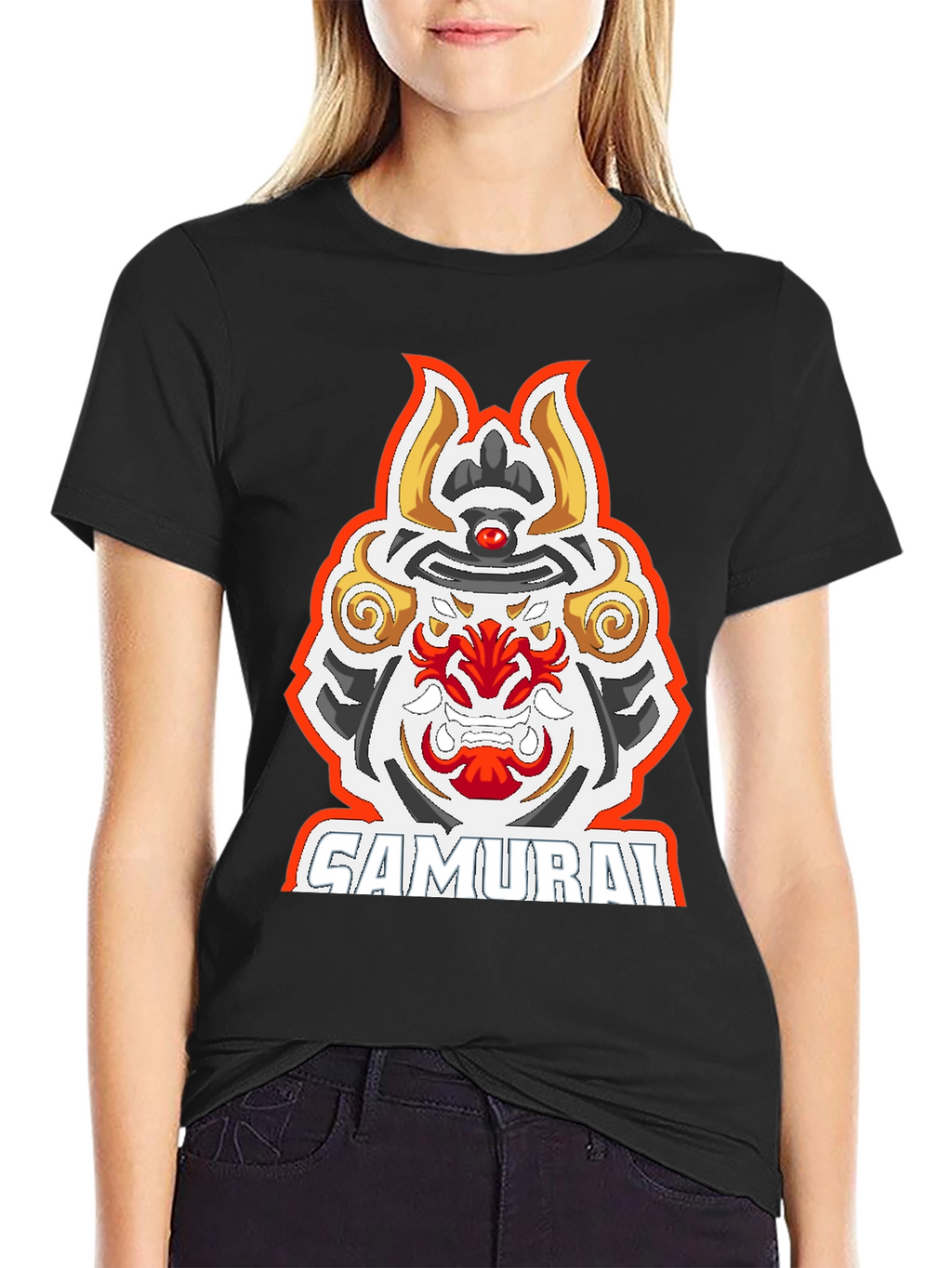 Samurai Graphic Tee - Mens Black T-Shirt