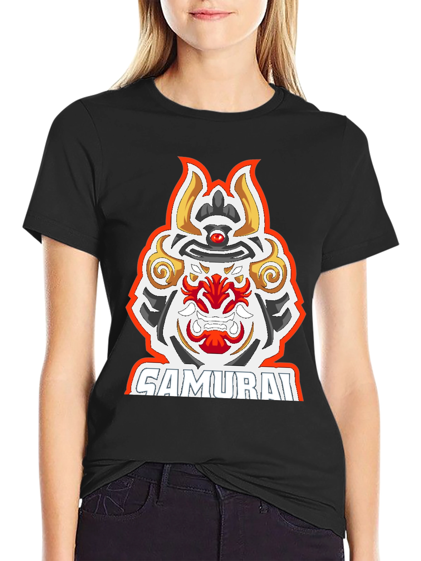 Samurai Graphic Tee - Mens Black T-Shirt