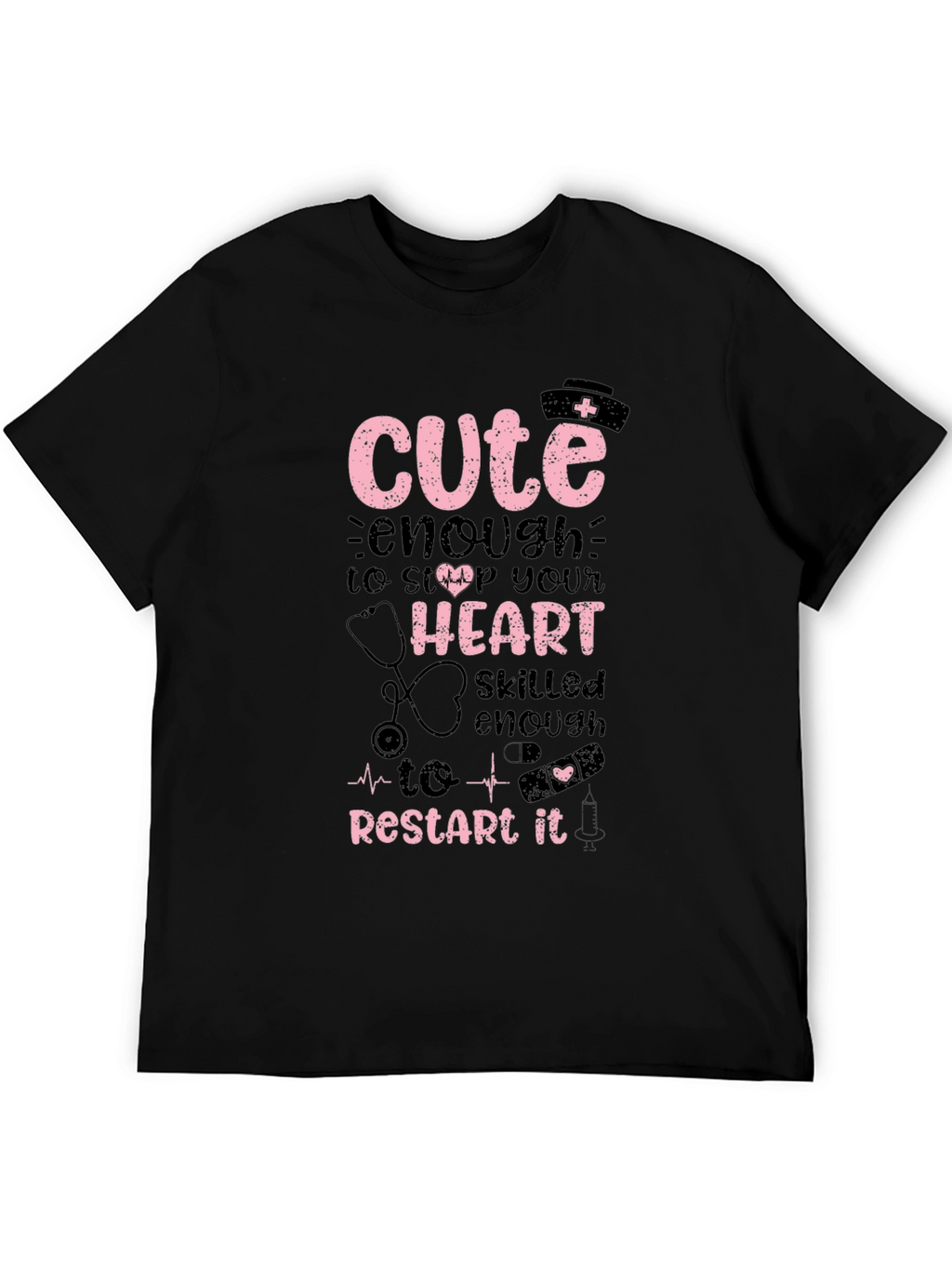 Cute Nurse T-Shirt - Restart Your Heart