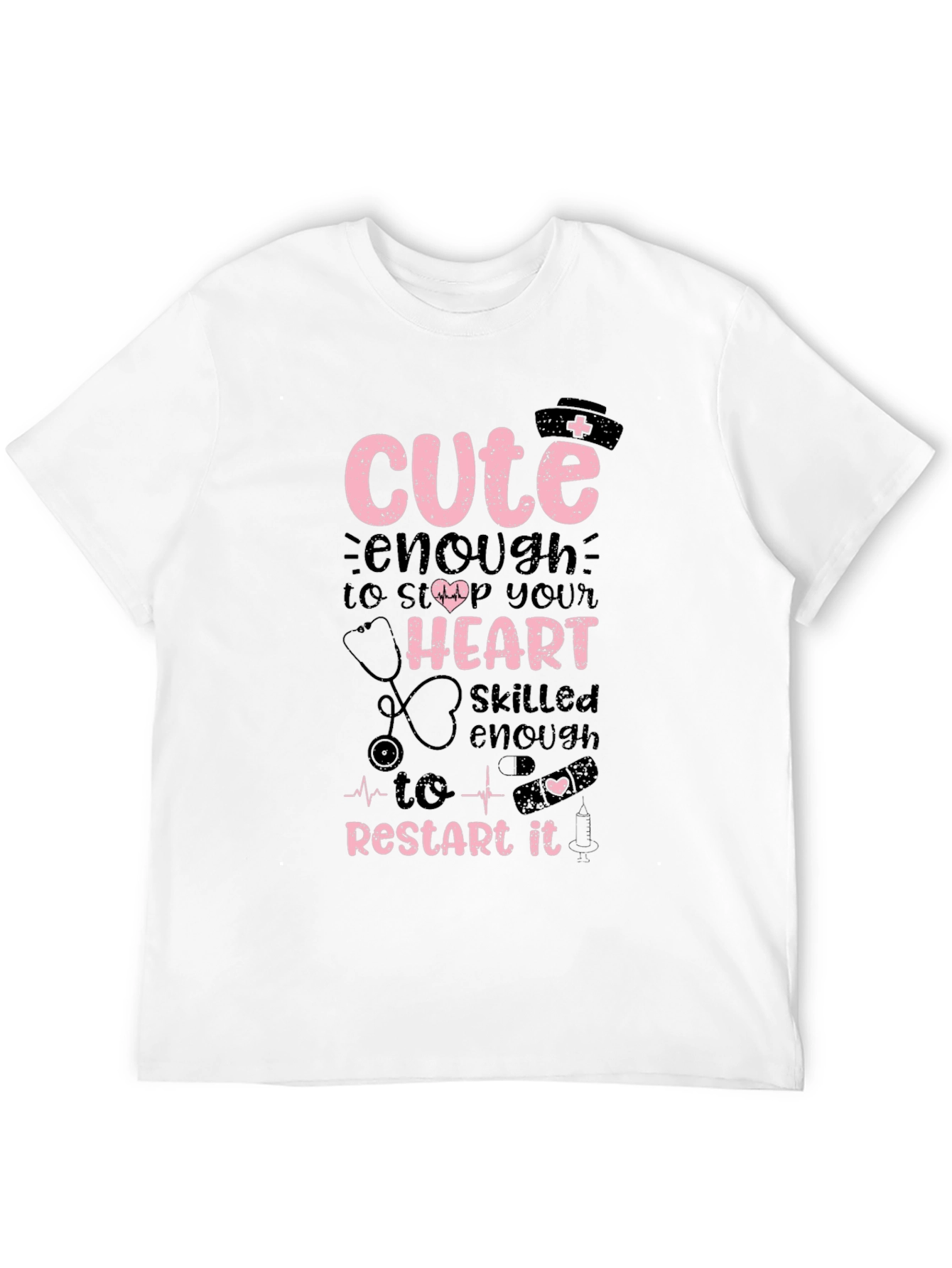 Cute Nurse T-Shirt - Restart Your Heart