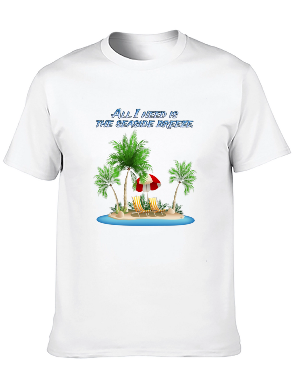 Seaside Breeze Black Graphic Tee
