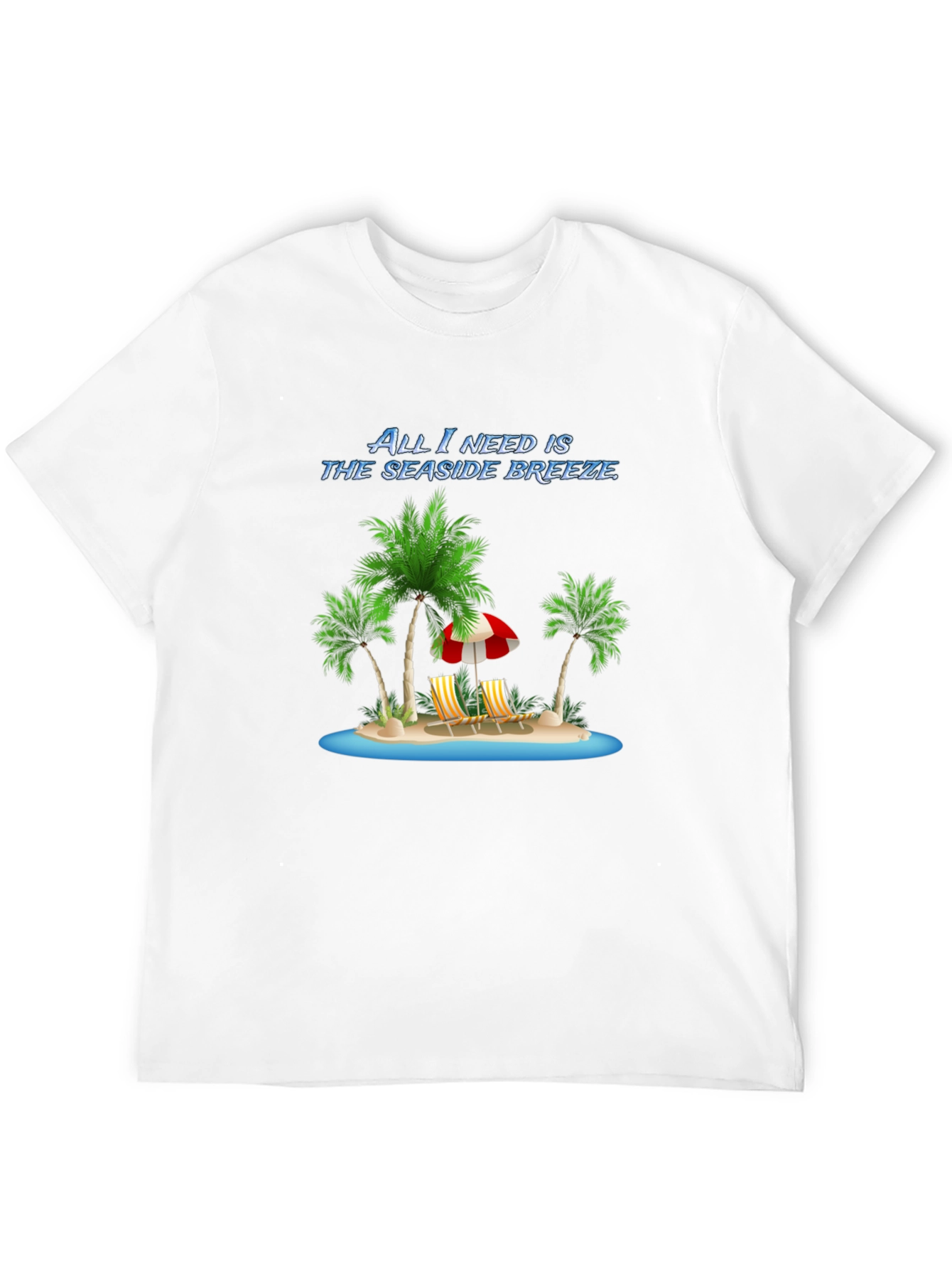 Seaside Breeze Black Graphic Tee