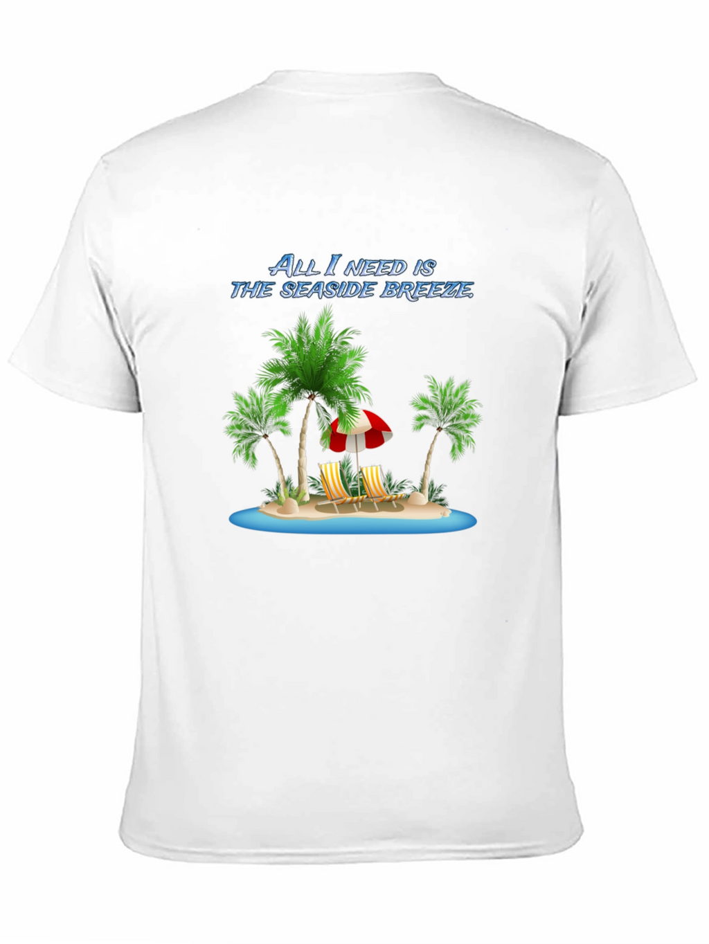 Seaside Breeze Black Graphic Tee