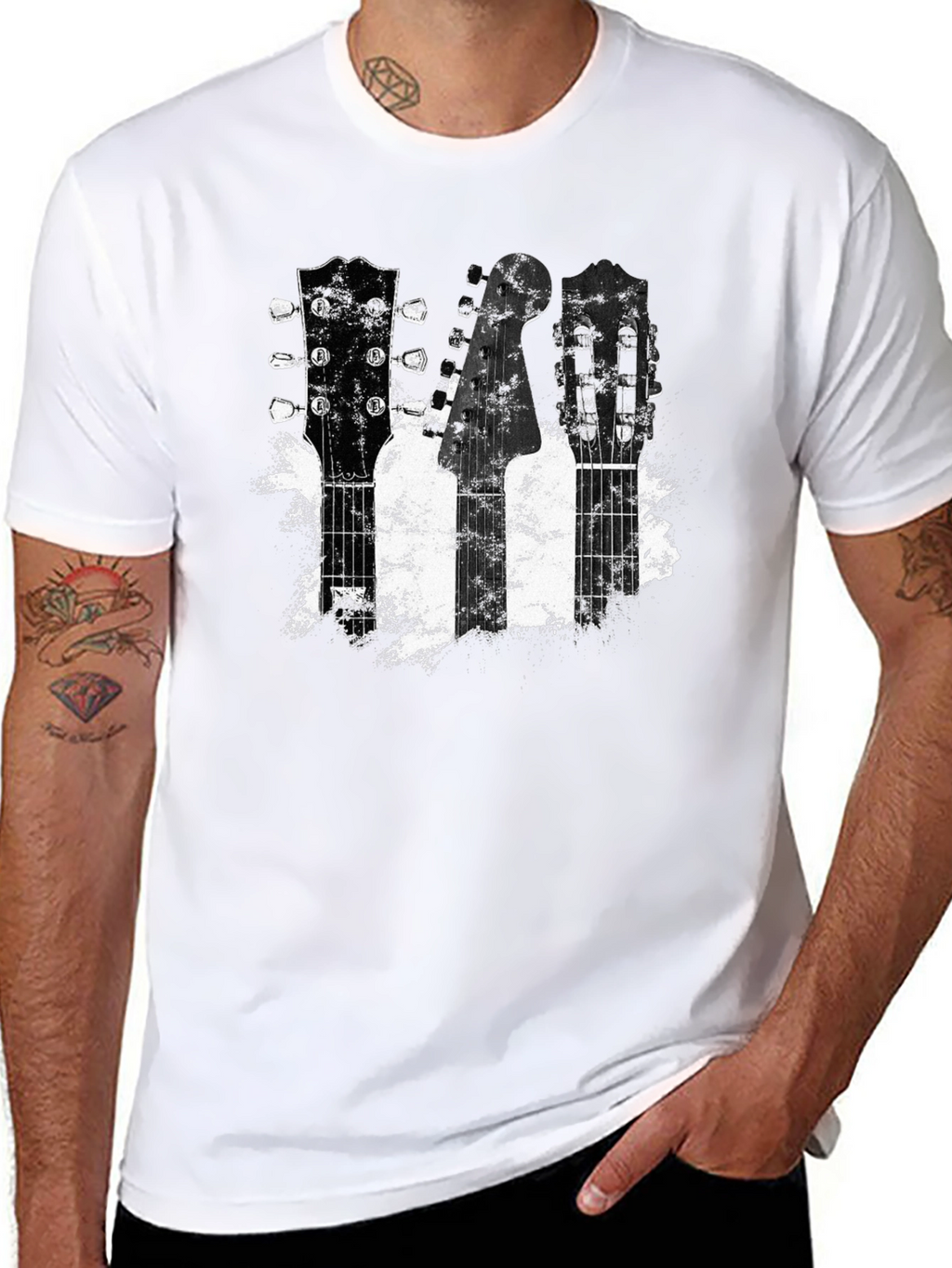 Guitar Headstock T-Shirt - Music Lover Tee