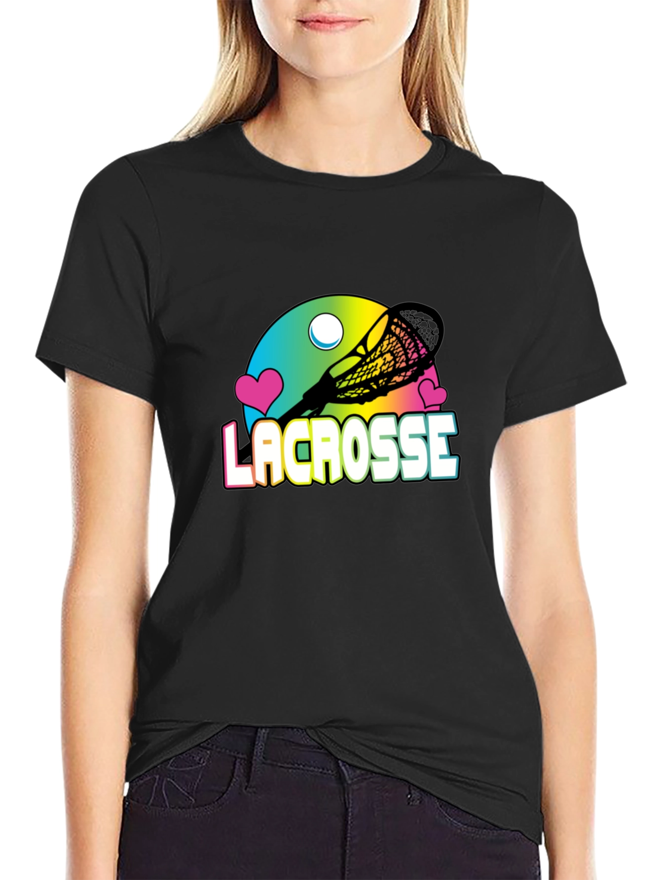 Lacrosse Graphic Black T-Shirt