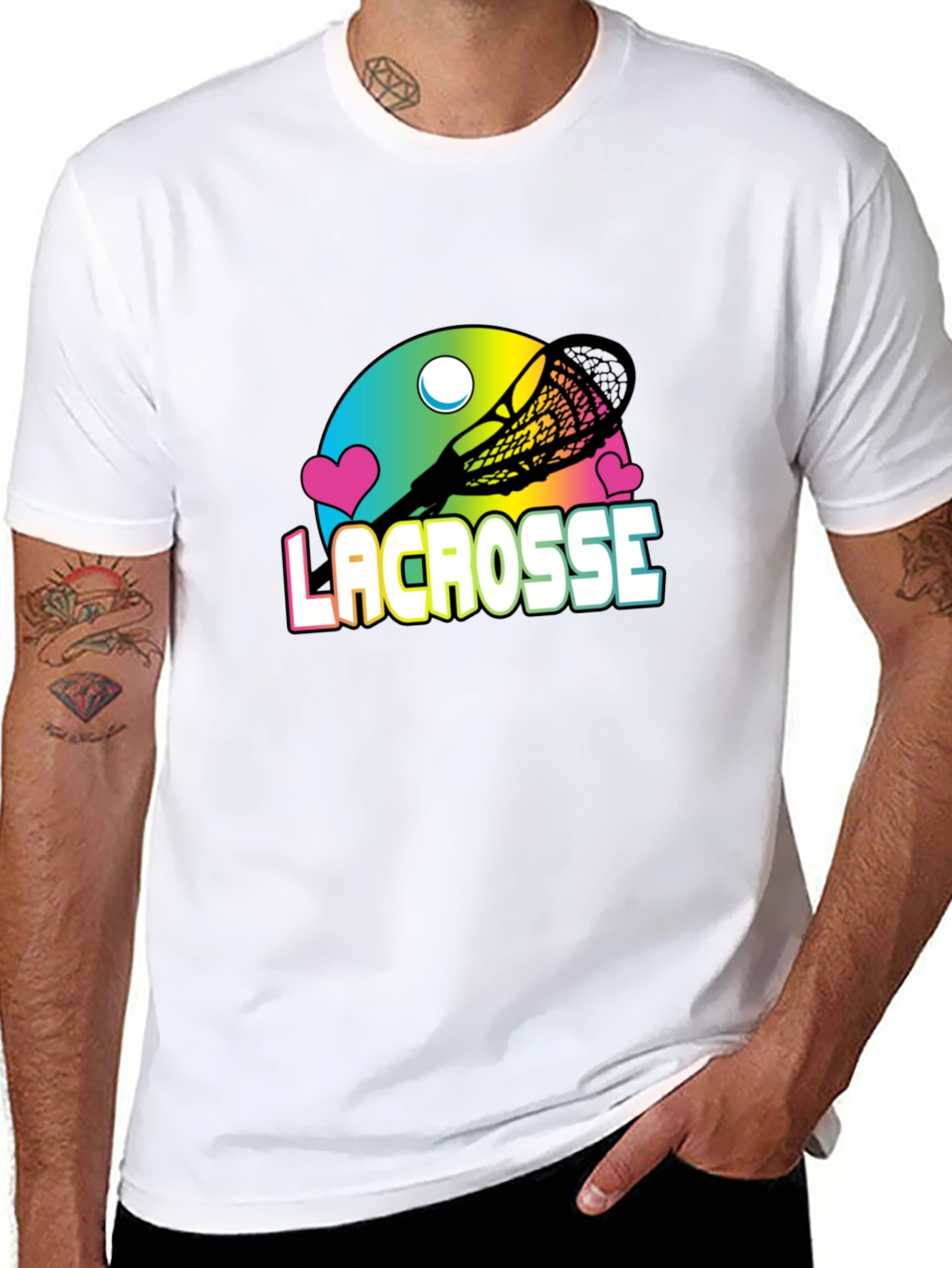 Lacrosse Graphic Black T-Shirt