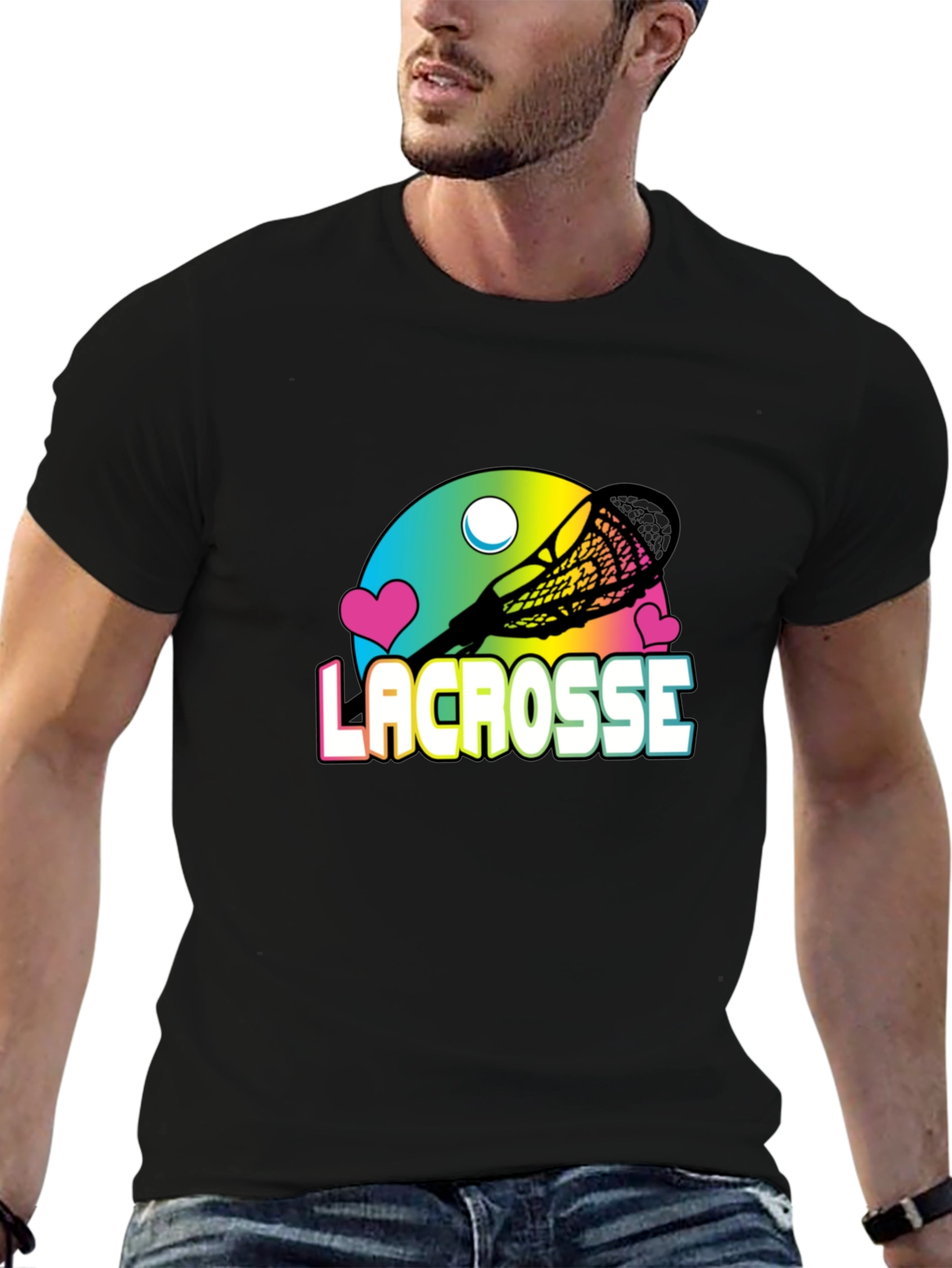 Lacrosse Graphic Black T-Shirt