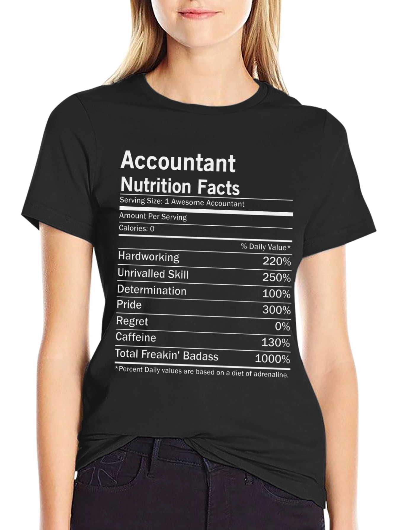 Accountant Nutrition Facts T-Shirt - Funny Gift