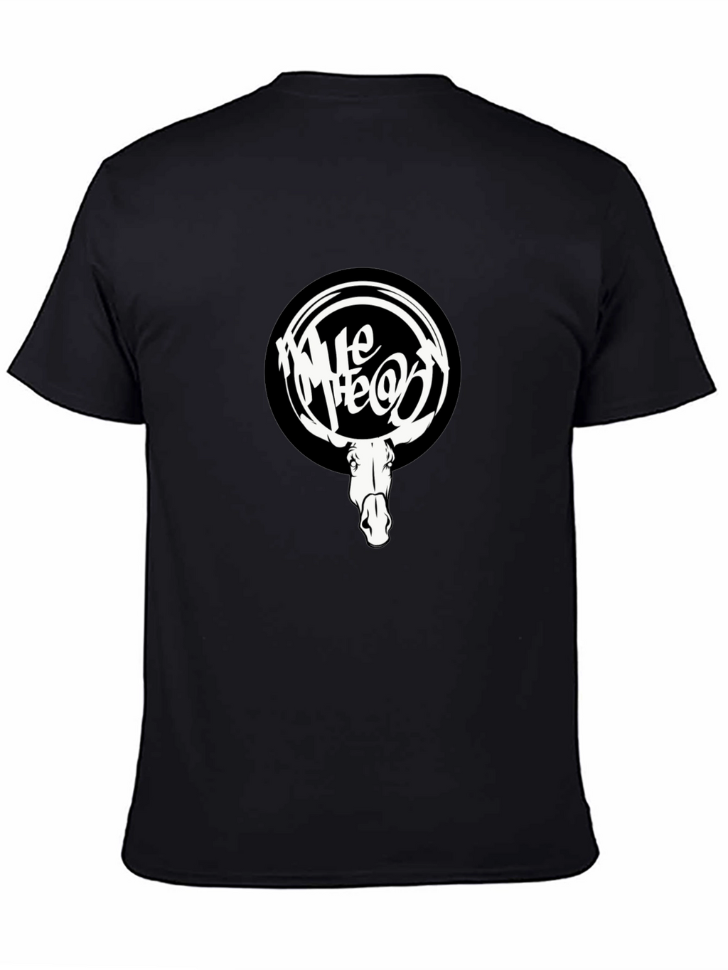 Cool Black T-Shirt with White Moose Graphic