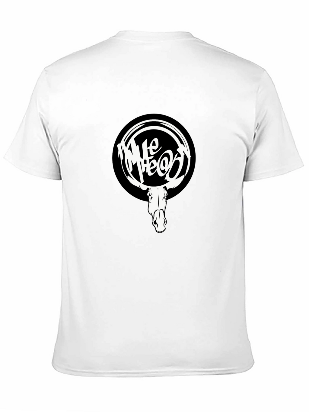 Cool Black T-Shirt with White Moose Graphic