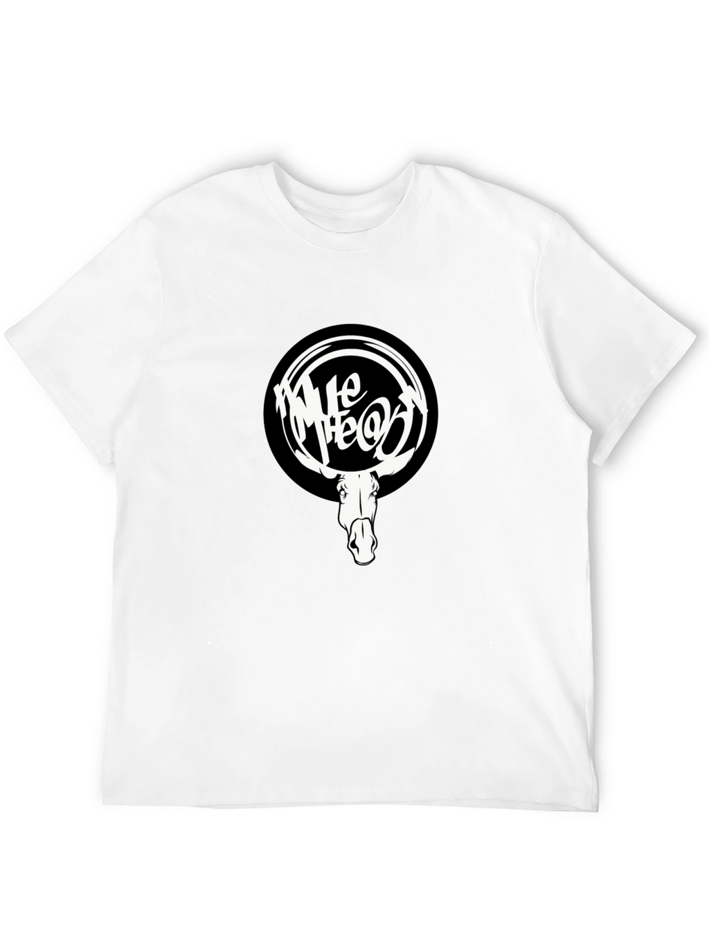 Cool Black T-Shirt with White Moose Graphic