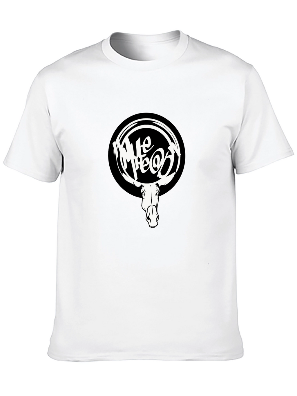Cool Black T-Shirt with White Moose Graphic