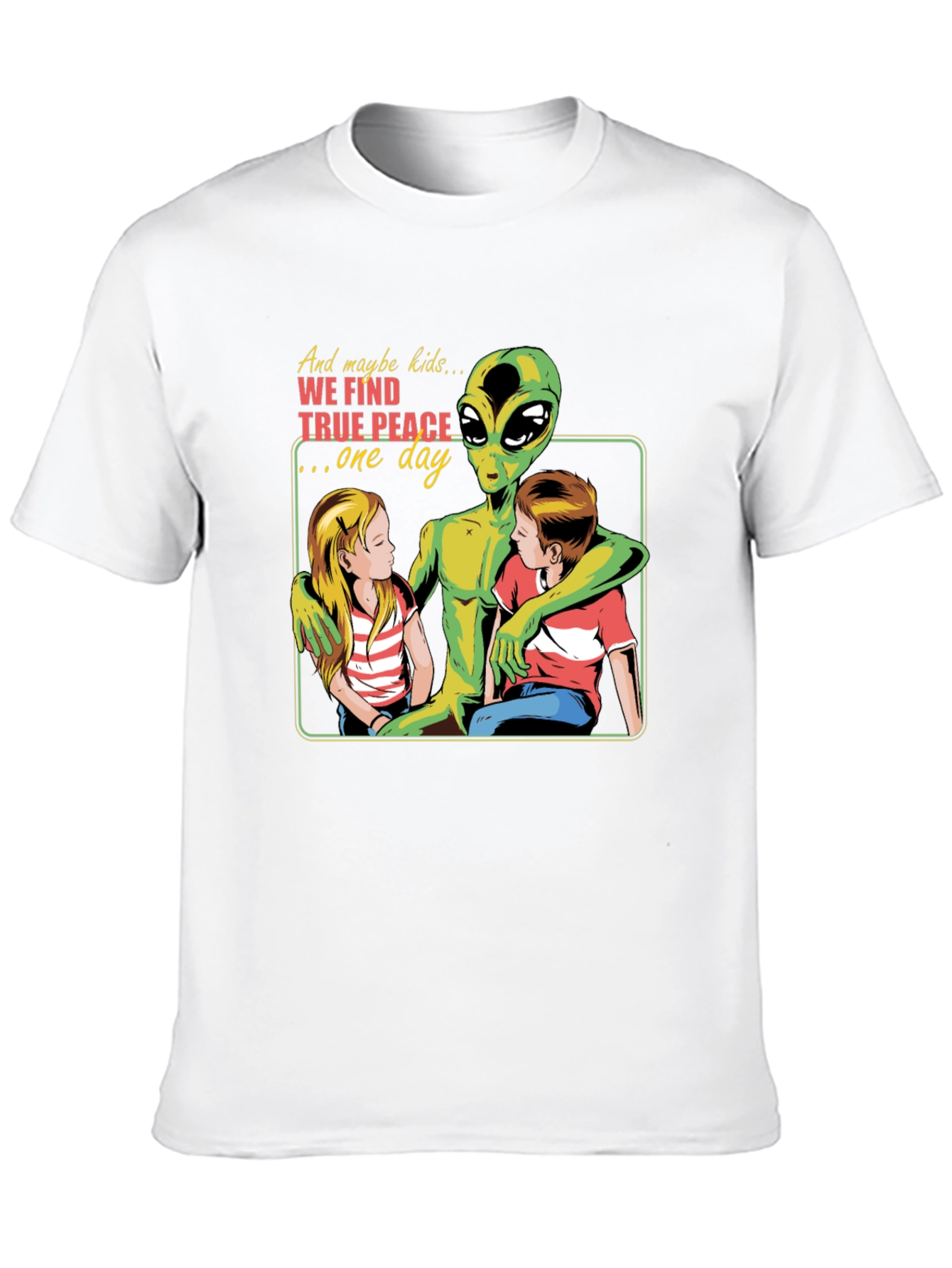 Peace Alien Graphic T-Shirt