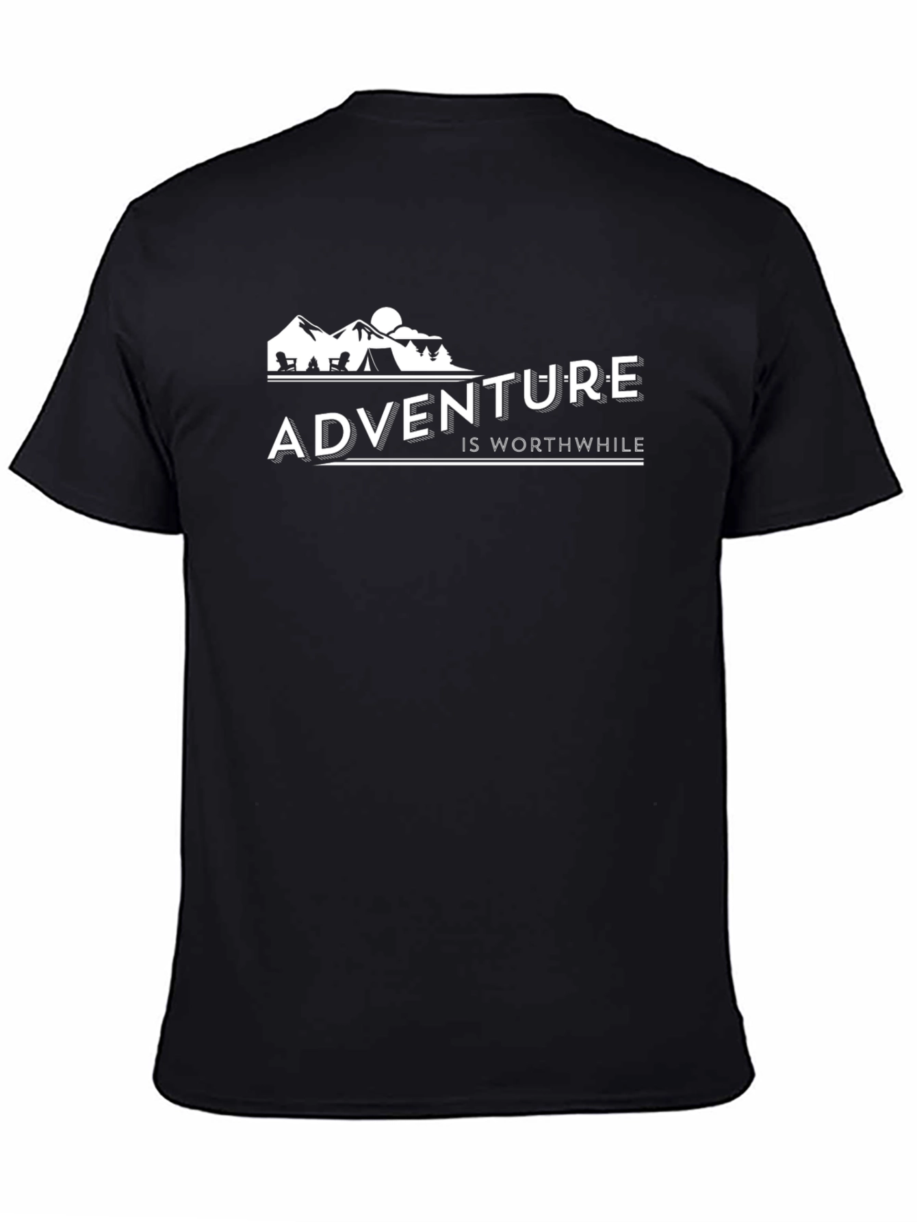 Adventure is Worthwhile Black Graphic Tee