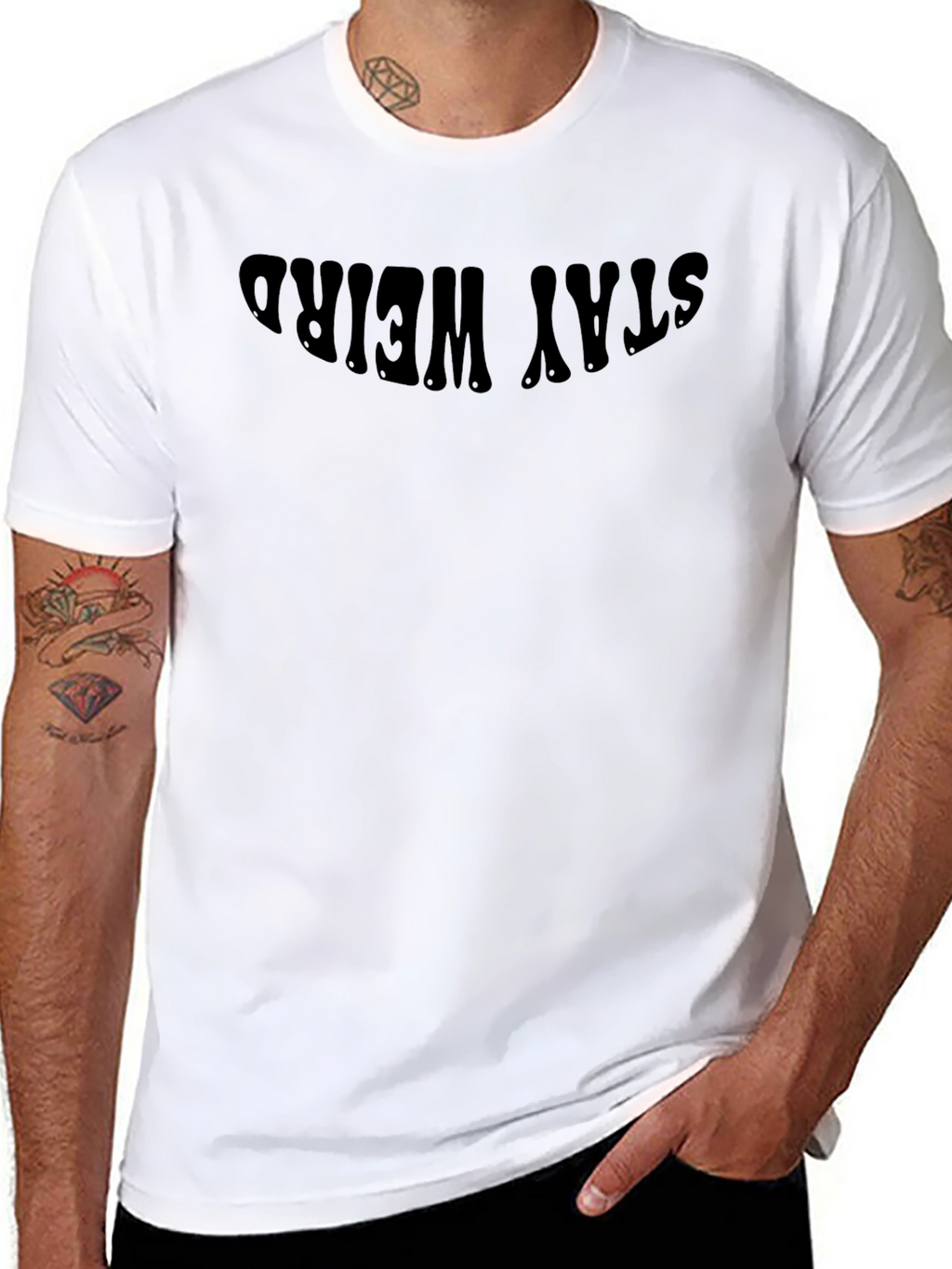 Stay Weird Black T-Shirt