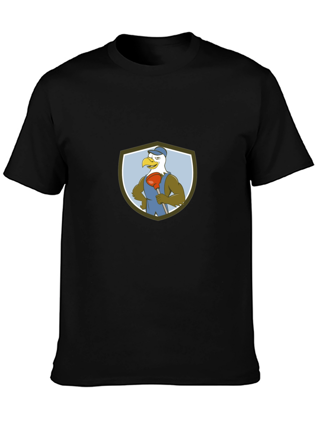 Eagle Plumber Cartoon Graphic T-Shirt