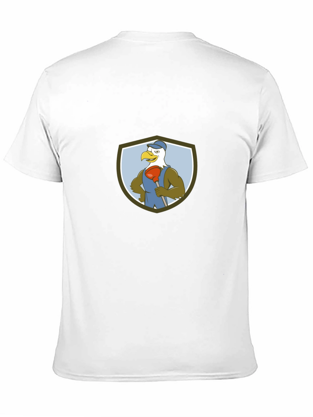 Eagle Plumber Cartoon Graphic T-Shirt