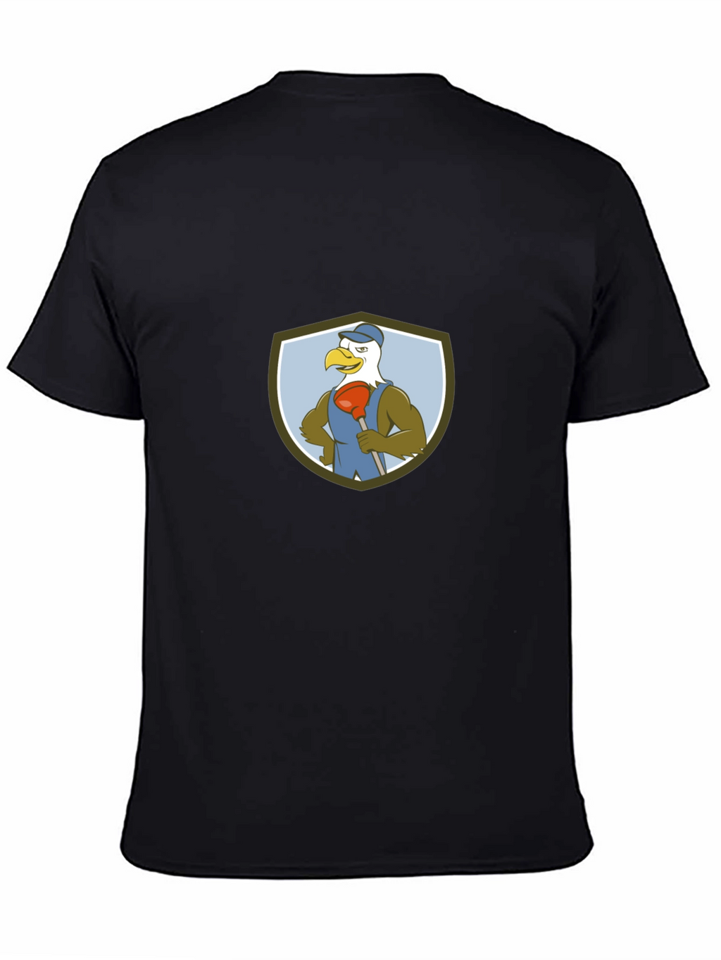 Eagle Plumber Cartoon Graphic T-Shirt