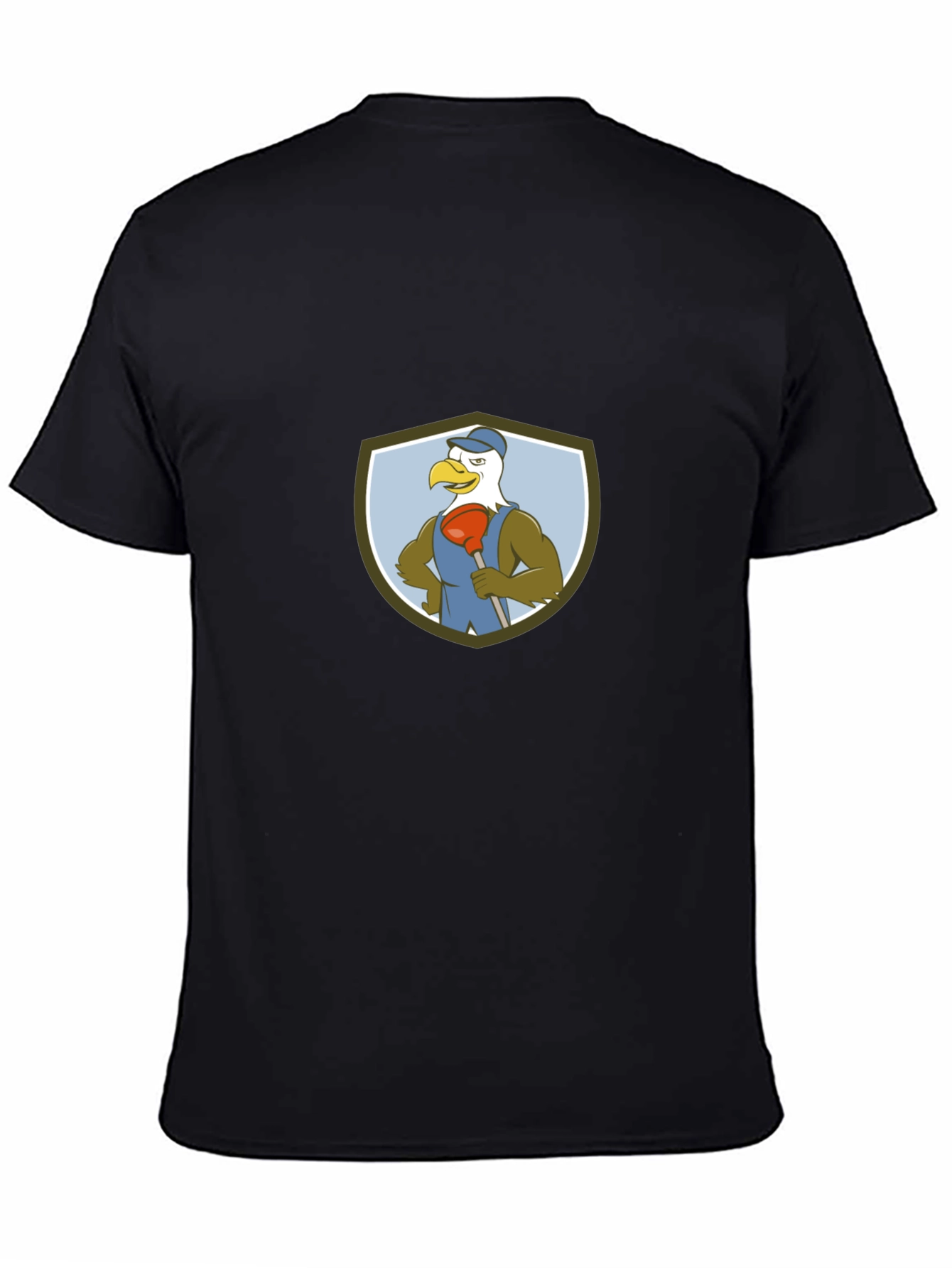 Eagle Plumber Cartoon Graphic T-Shirt