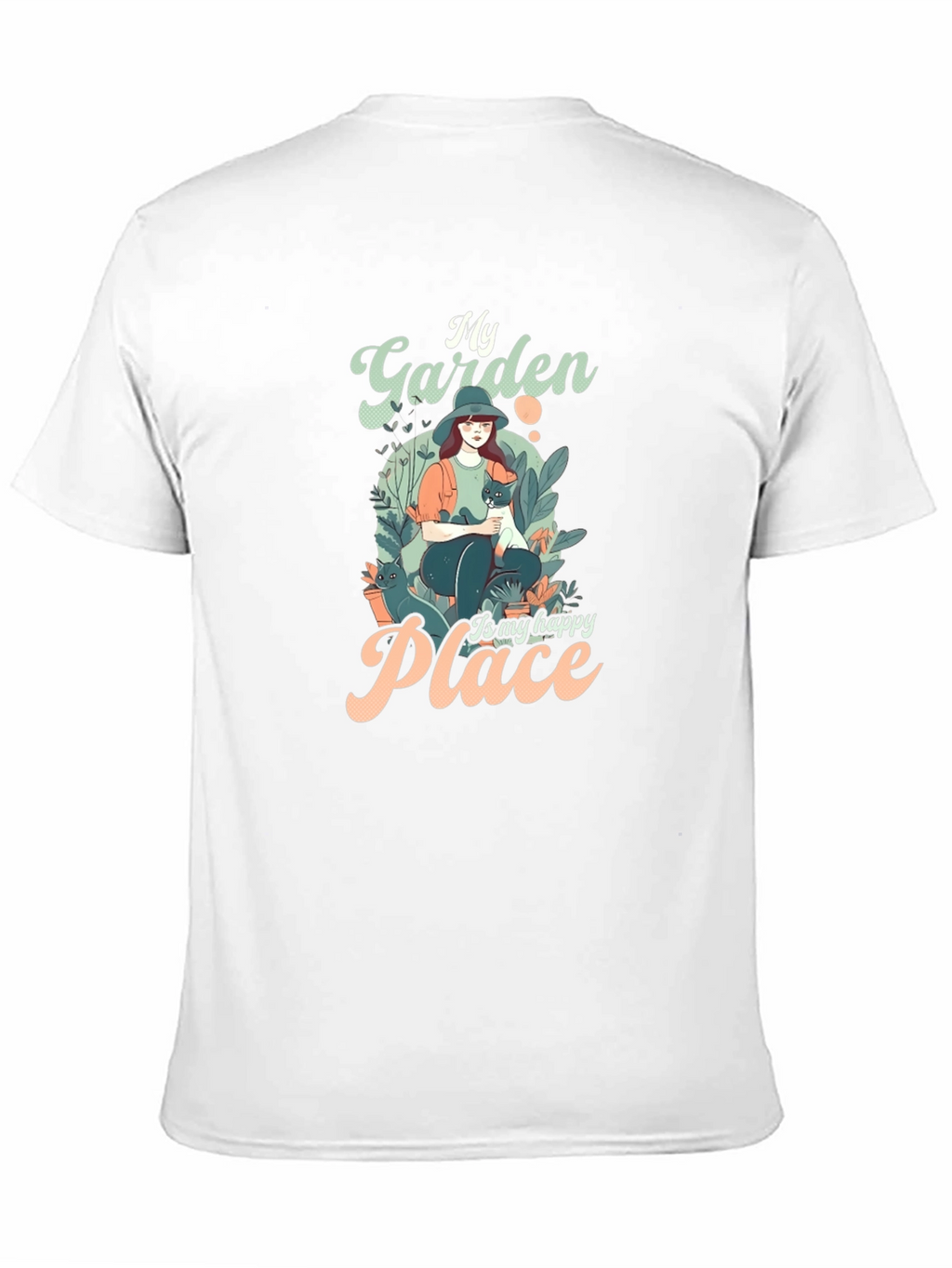 My Garden is My Happy Place Black T-Shirt
