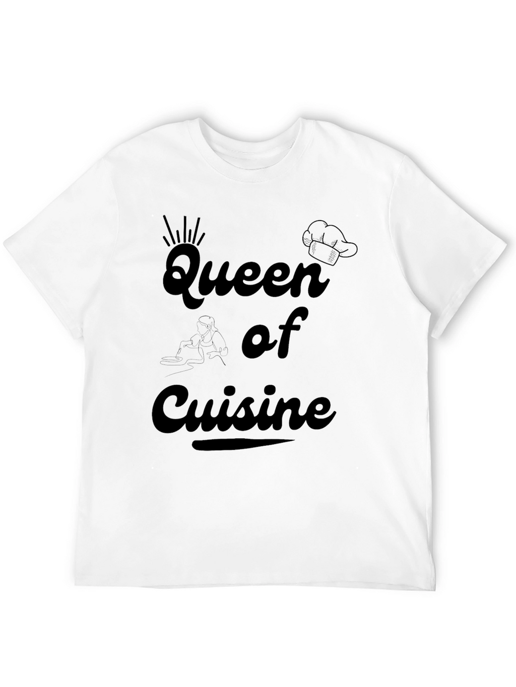 Queen of Cuisine Black Graphic T-Shirt