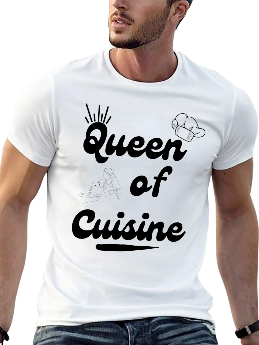 Queen of Cuisine Black Graphic T-Shirt