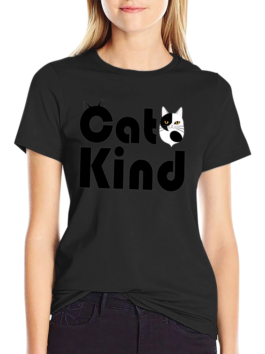 Cat Kind Graphic Tee - Unisex Black T-Shirt