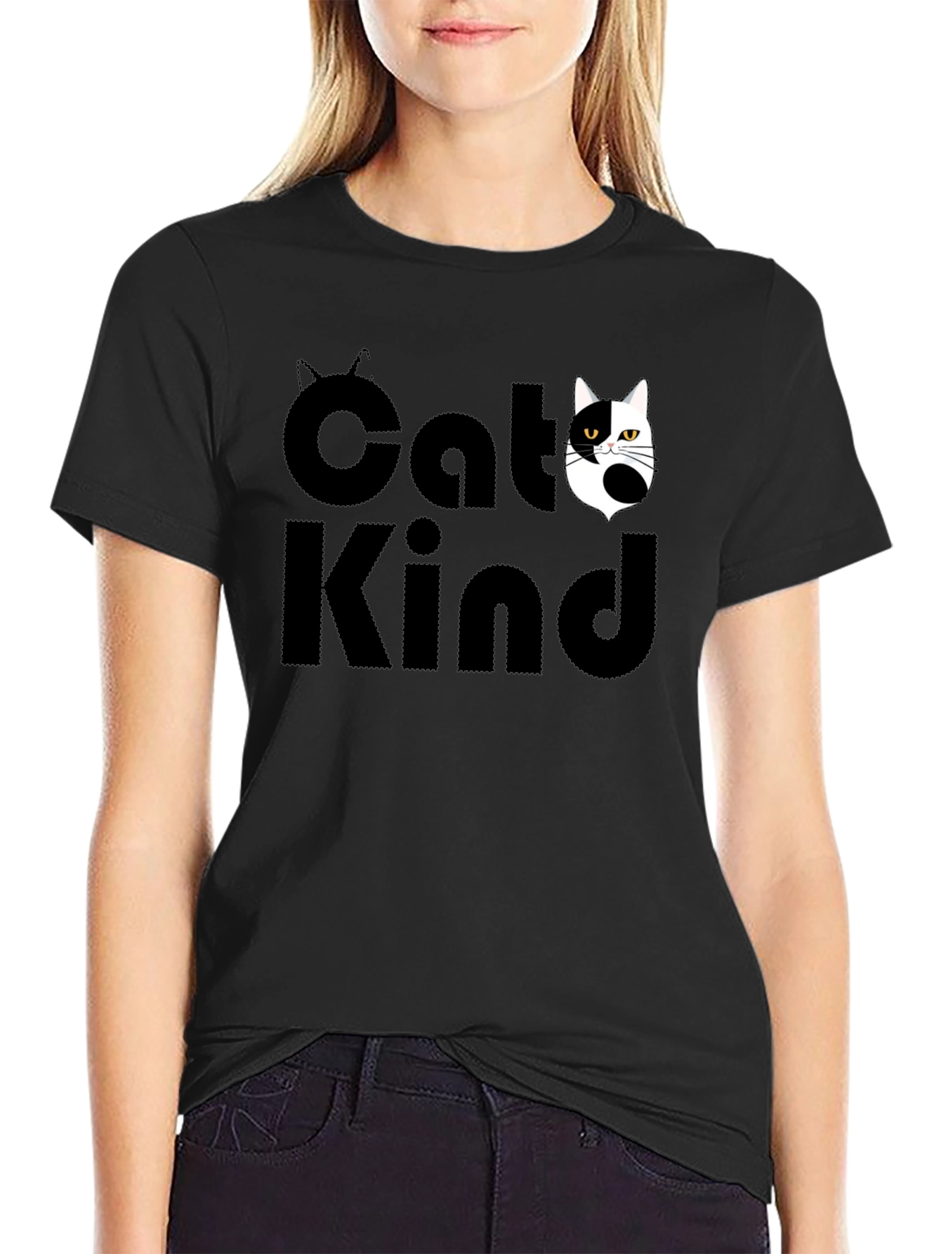 Cat Kind Graphic Tee - Unisex Black T-Shirt