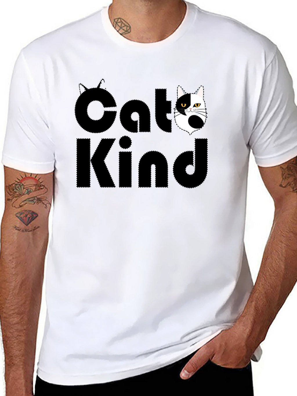 Cat Kind Graphic Tee - Unisex Black T-Shirt