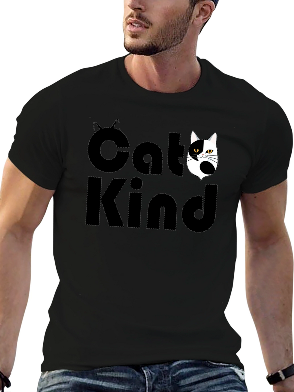 Cat Kind Graphic Tee - Unisex Black T-Shirt