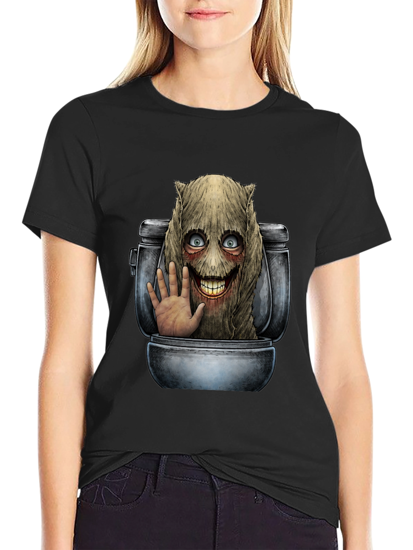 Toilet Monster T-Shirt - Horror Graphic Tee