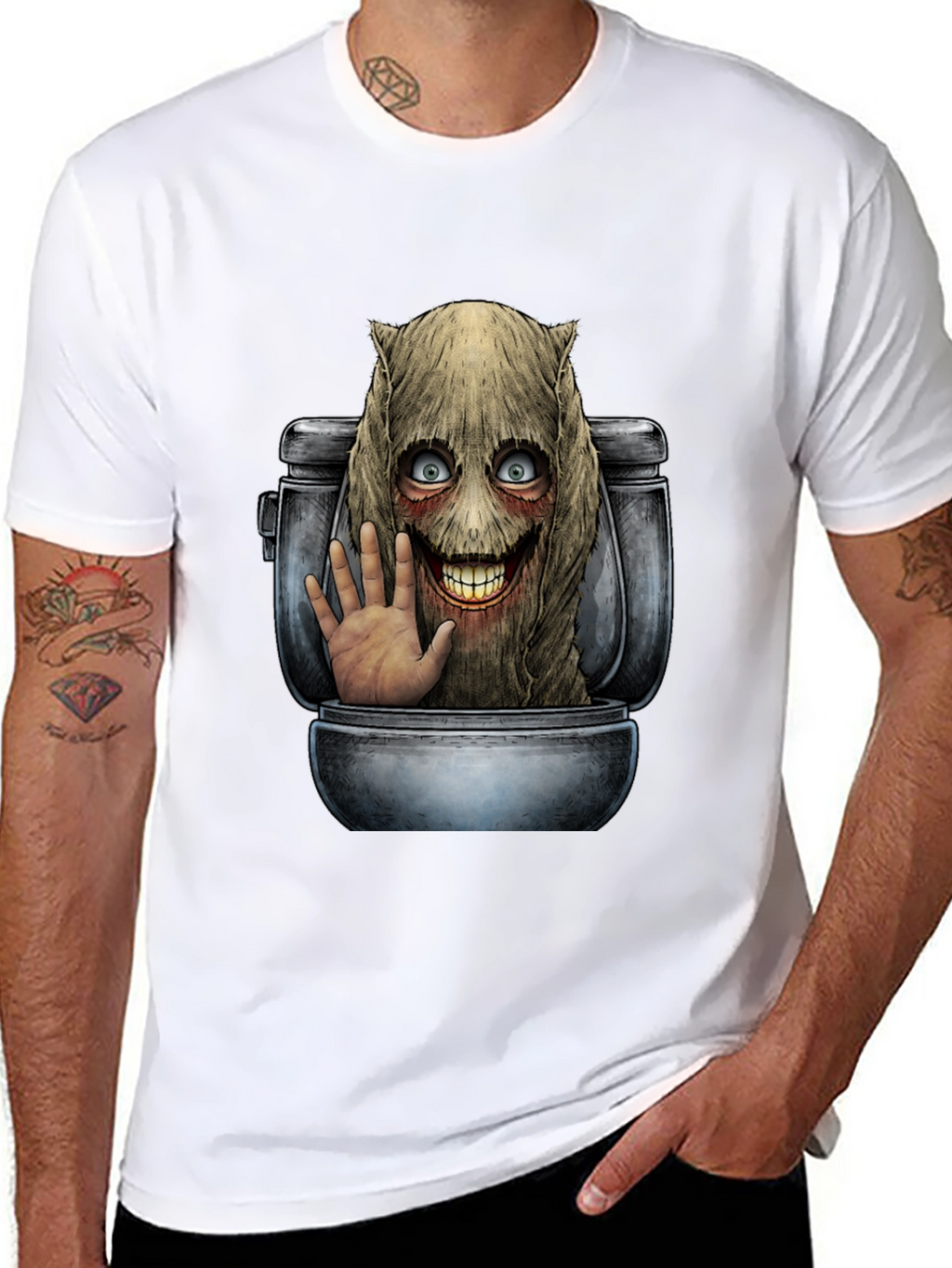 Toilet Monster T-Shirt - Horror Graphic Tee