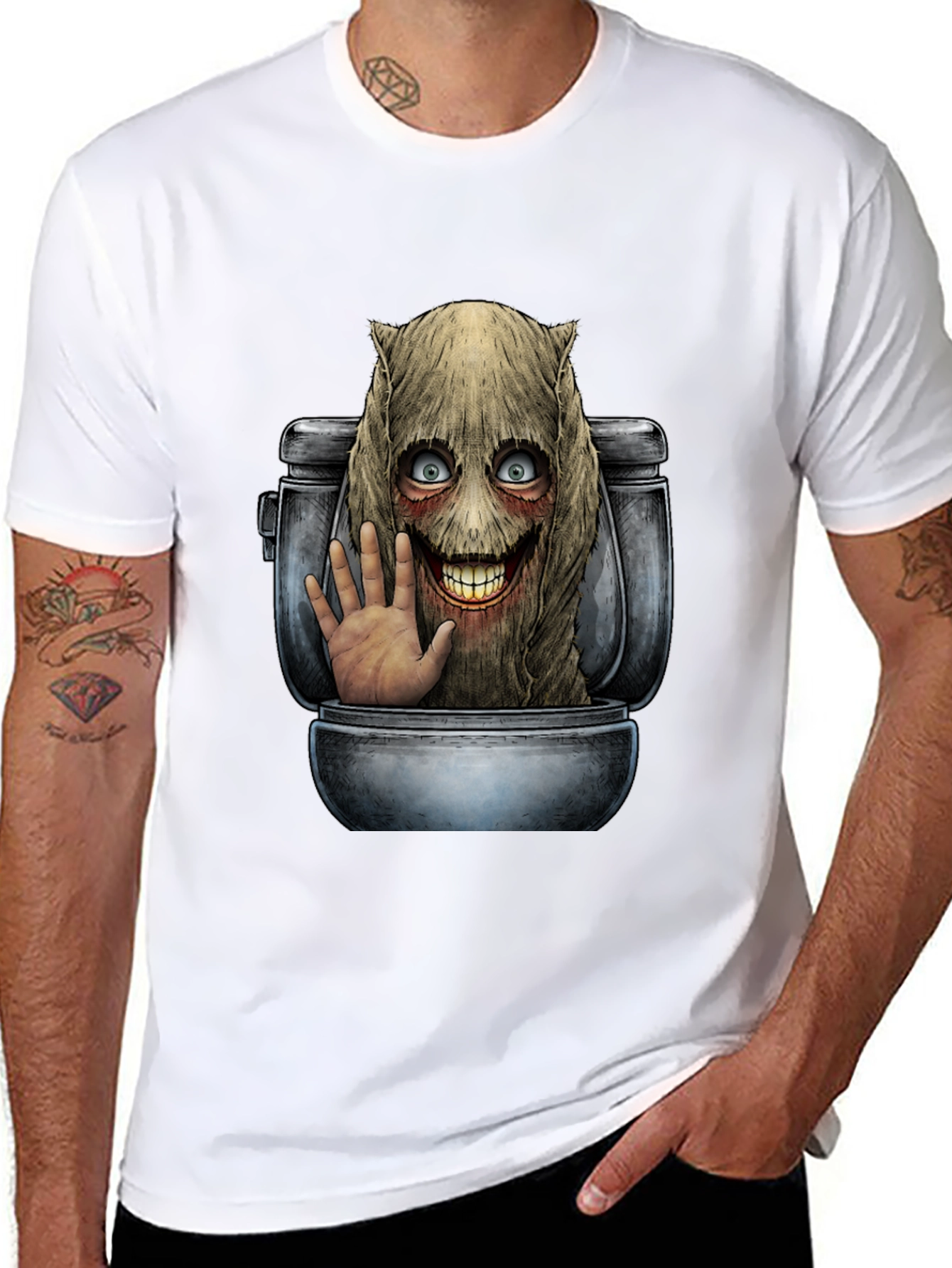 Toilet Monster T-Shirt - Horror Graphic Tee