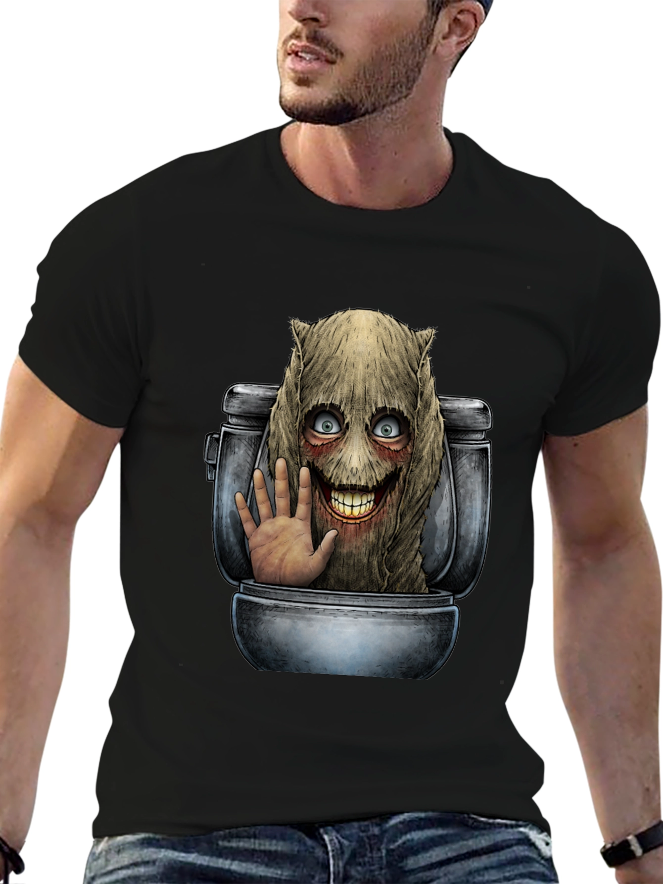 Toilet Monster T-Shirt - Horror Graphic Tee