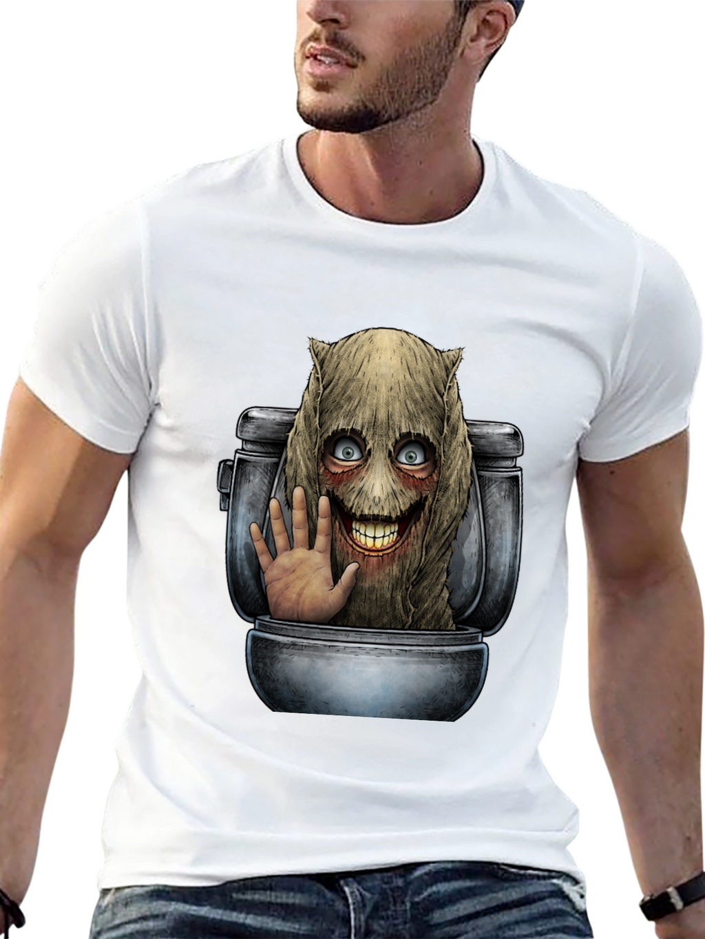 Toilet Monster T-Shirt - Horror Graphic Tee