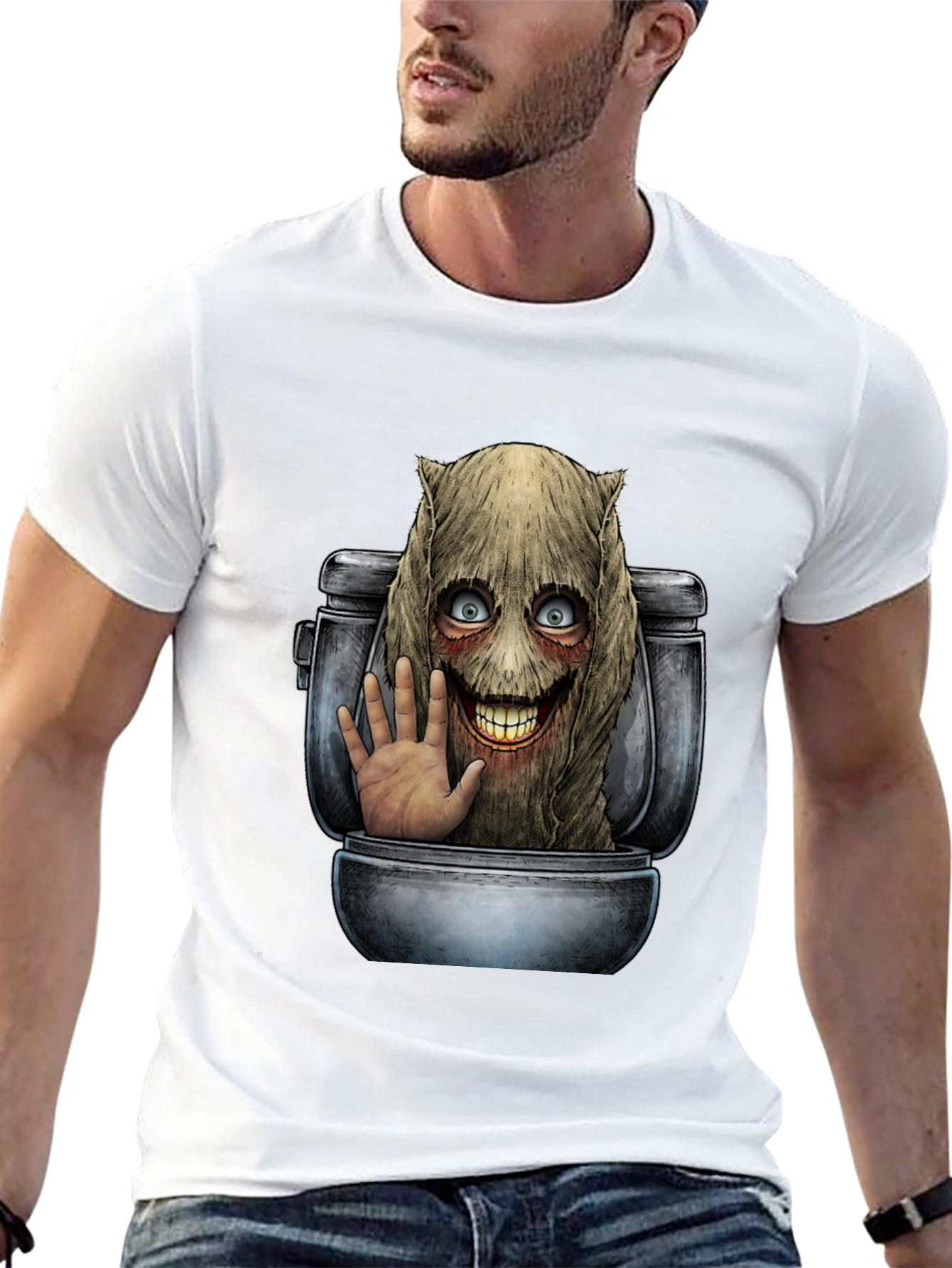 Toilet Monster T-Shirt - Horror Graphic Tee