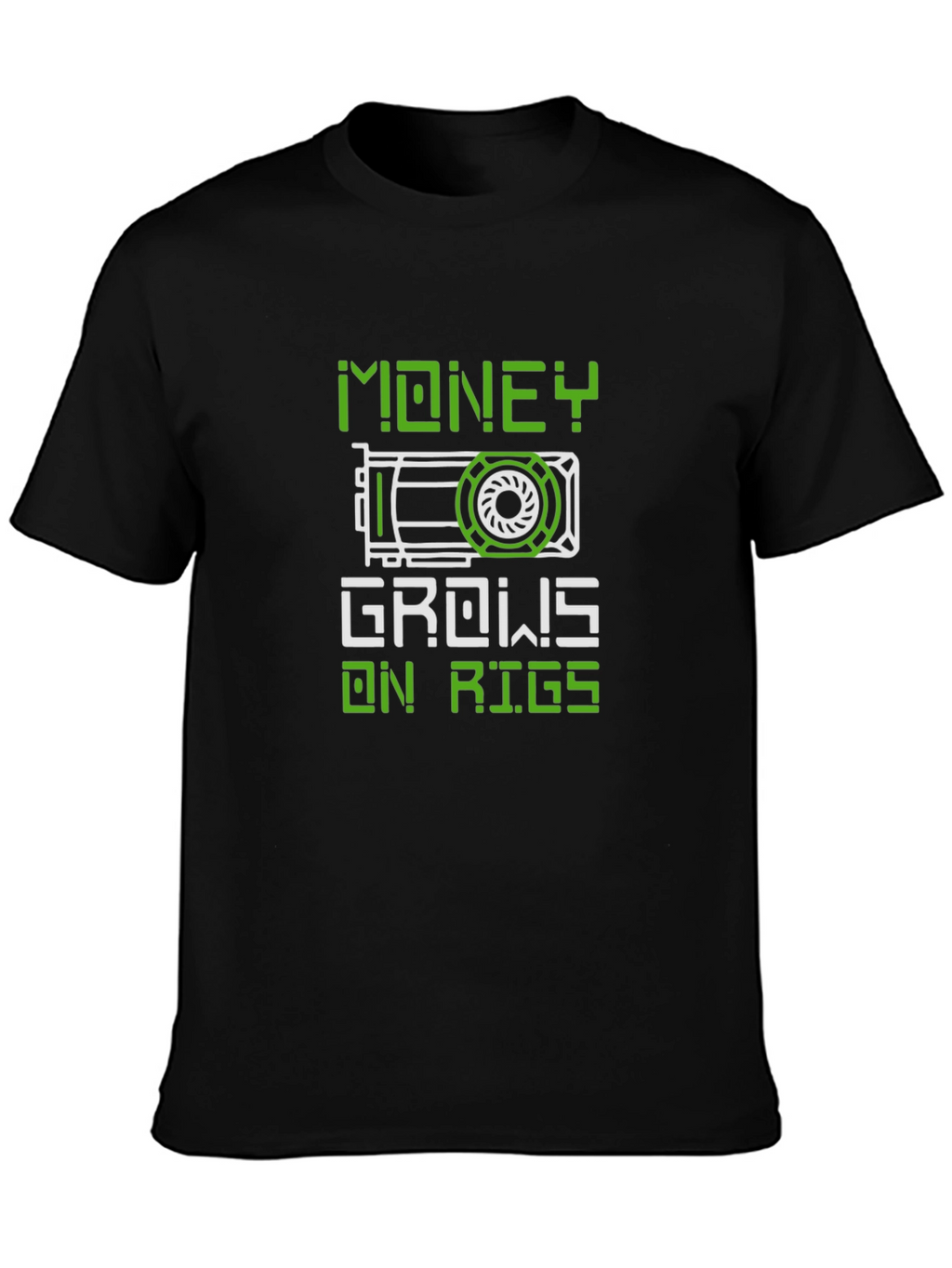 Money Grows on Rigs Graphic T-Shirt - Black