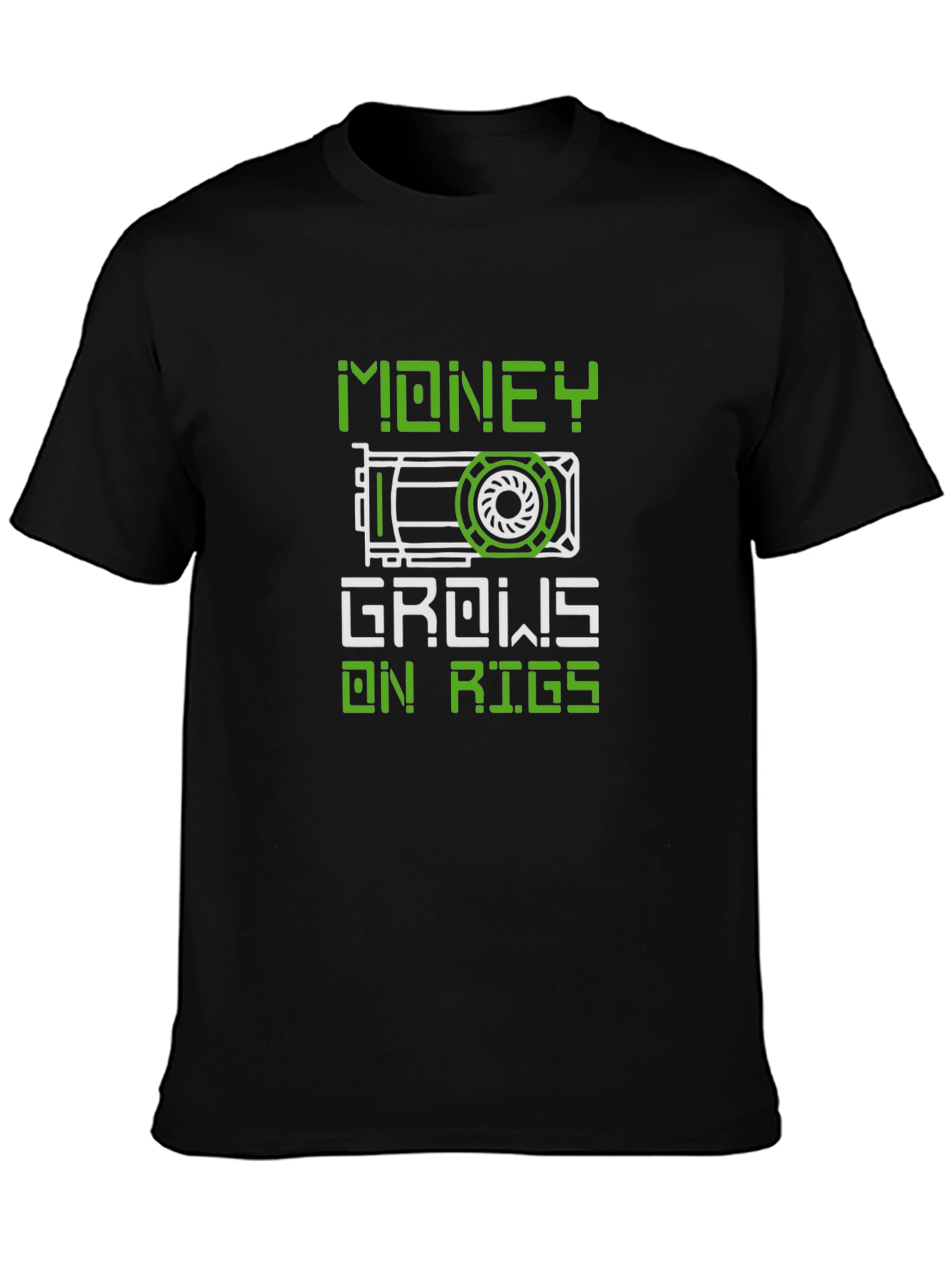 Money Grows on Rigs Graphic T-Shirt - Black