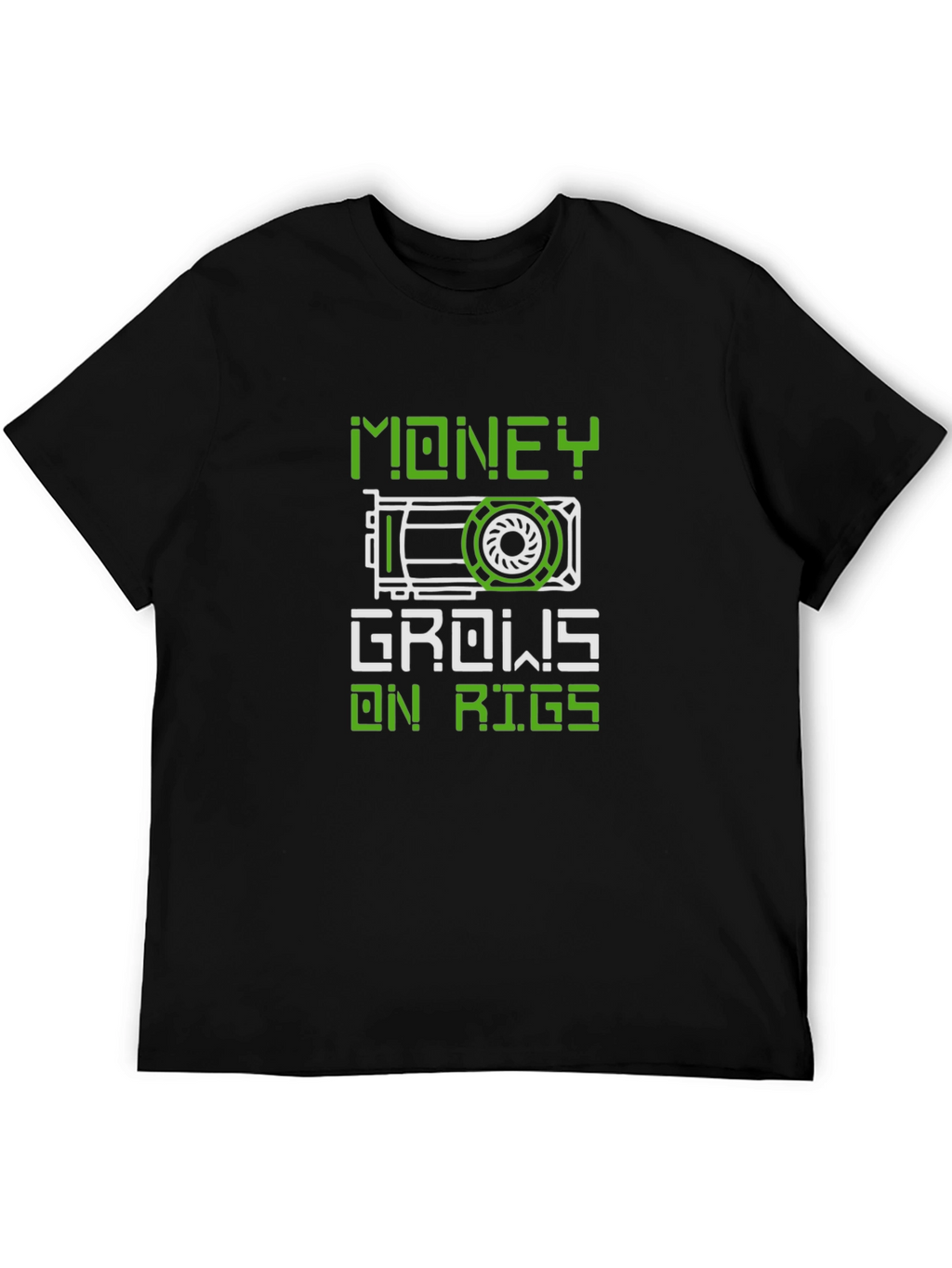 Money Grows on Rigs Graphic T-Shirt - Black